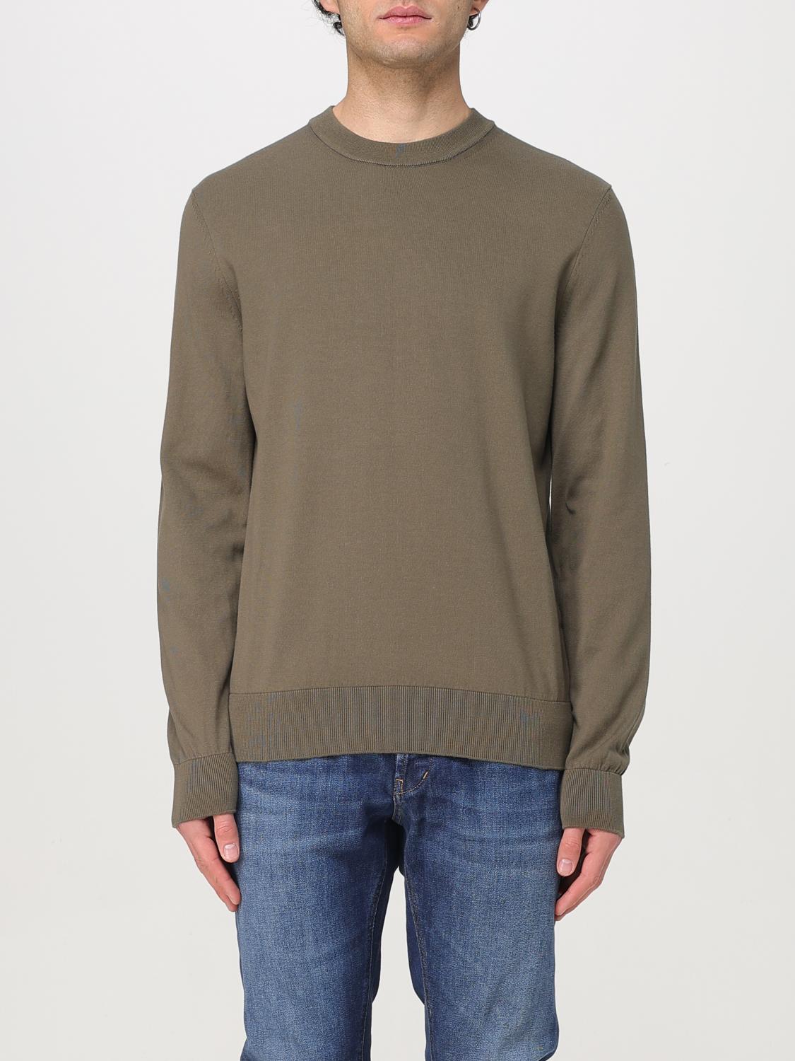 Hugo Boss Boss Lope Crewneck Sweater In Brown