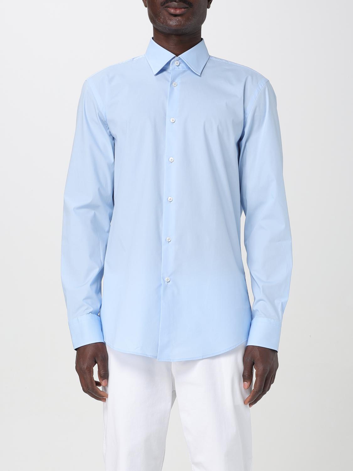 Hugo Boss Shirt Boss Men Color Gnawed Blue In アジュール