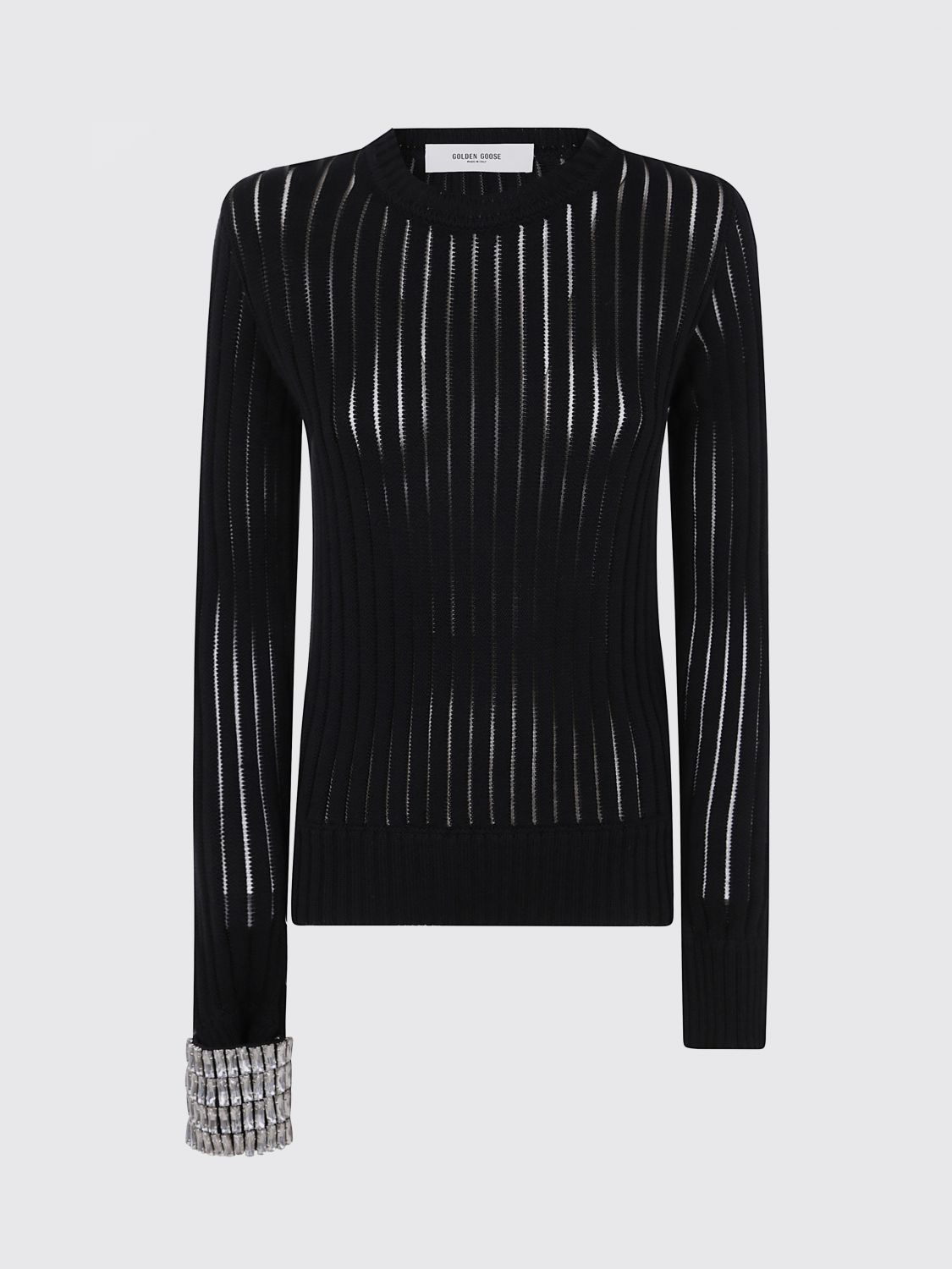 Golden Goose Journey W`s  Crewneck Long Sleeves Nelly Nylon /organic Cotton In Black