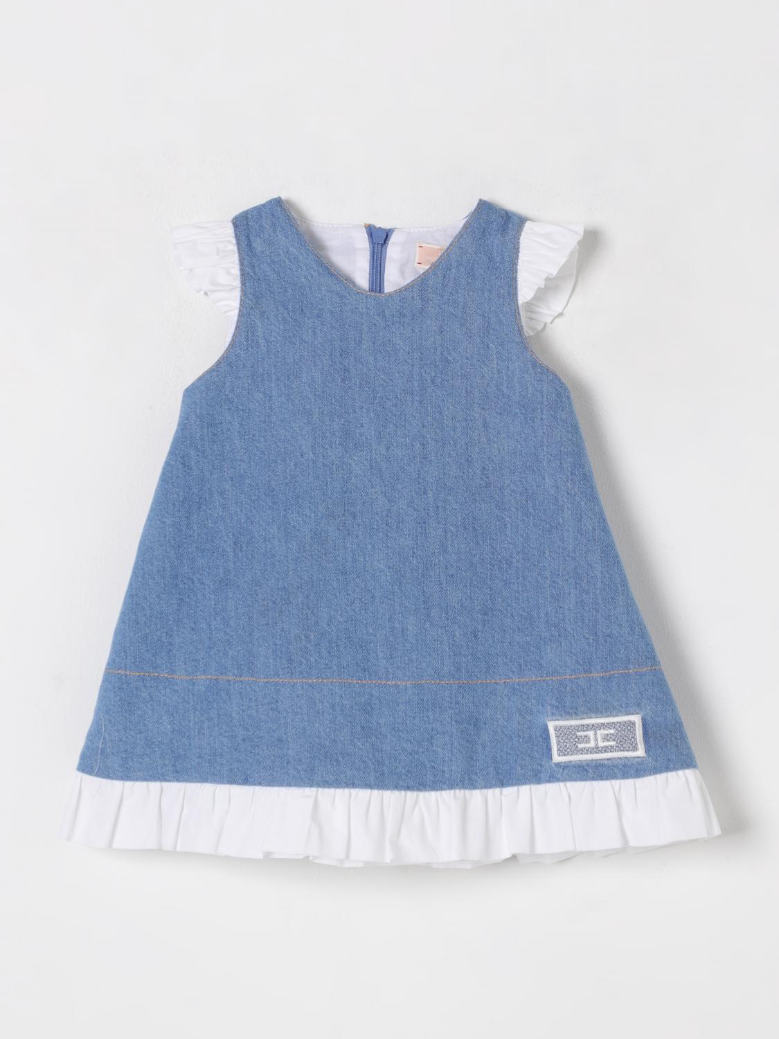Elisabetta Franchi La Mia Bambina Romper  Kids Color Denim In Denim