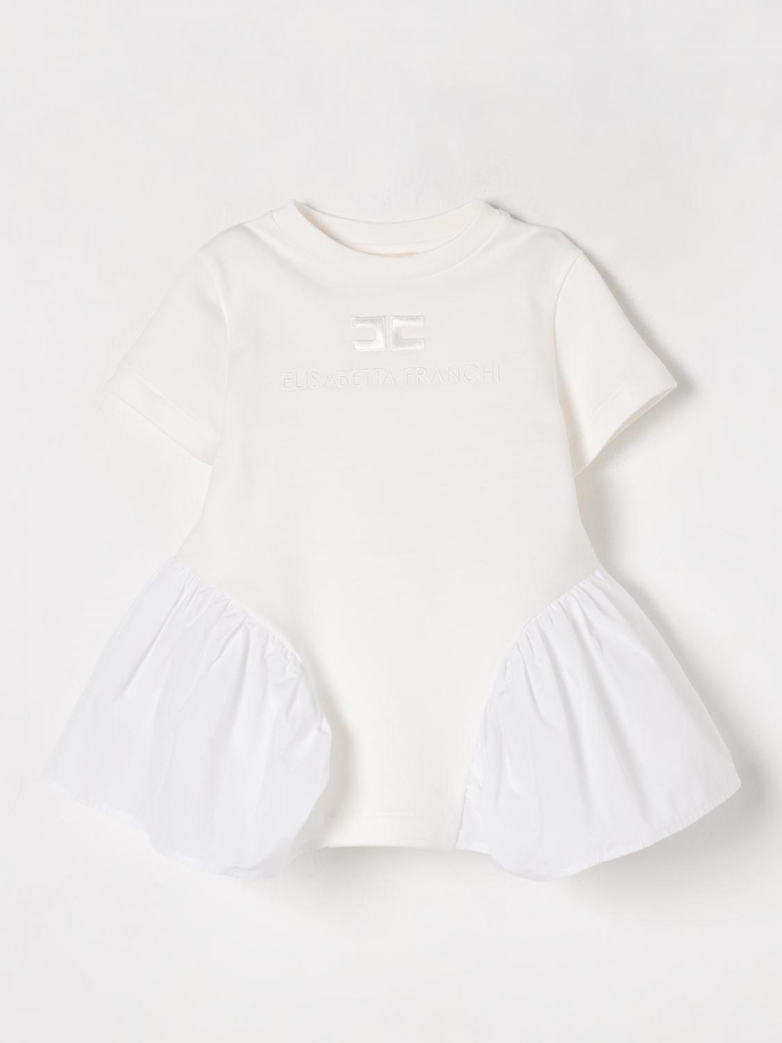 Elisabetta Franchi La Mia Bambina Romper Kids Color Yellow Cream In Yellow Cream