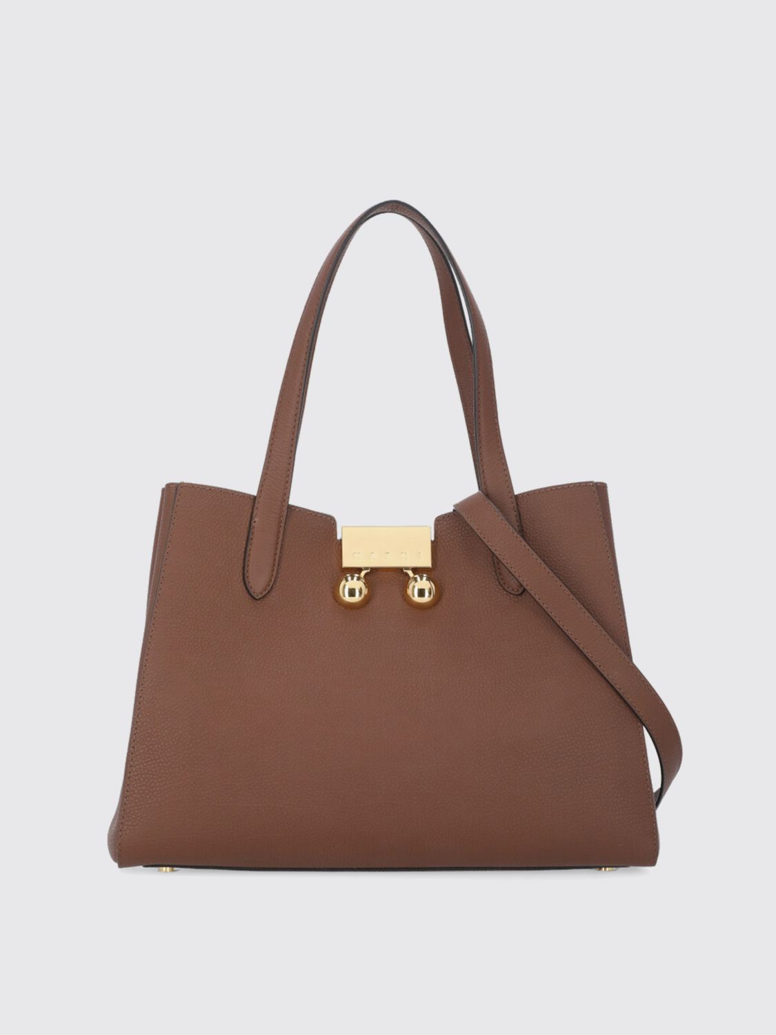 Shop Marni Shoulder Bag Woman Color Brown