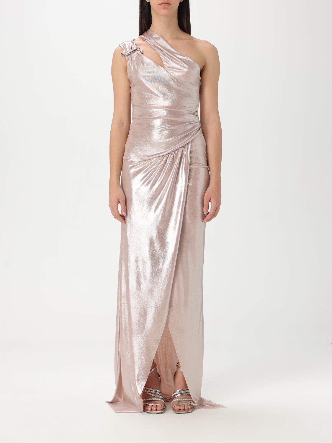 Pinko One-shoulder Maxi Dress In Nude