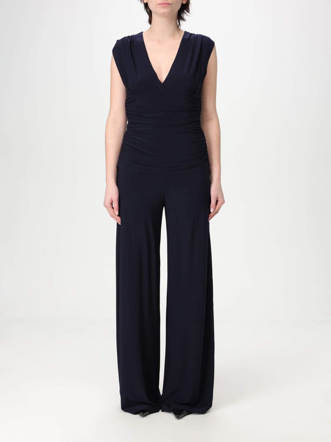 Shop Norma Kamali Jumpsuits Woman Color Navy