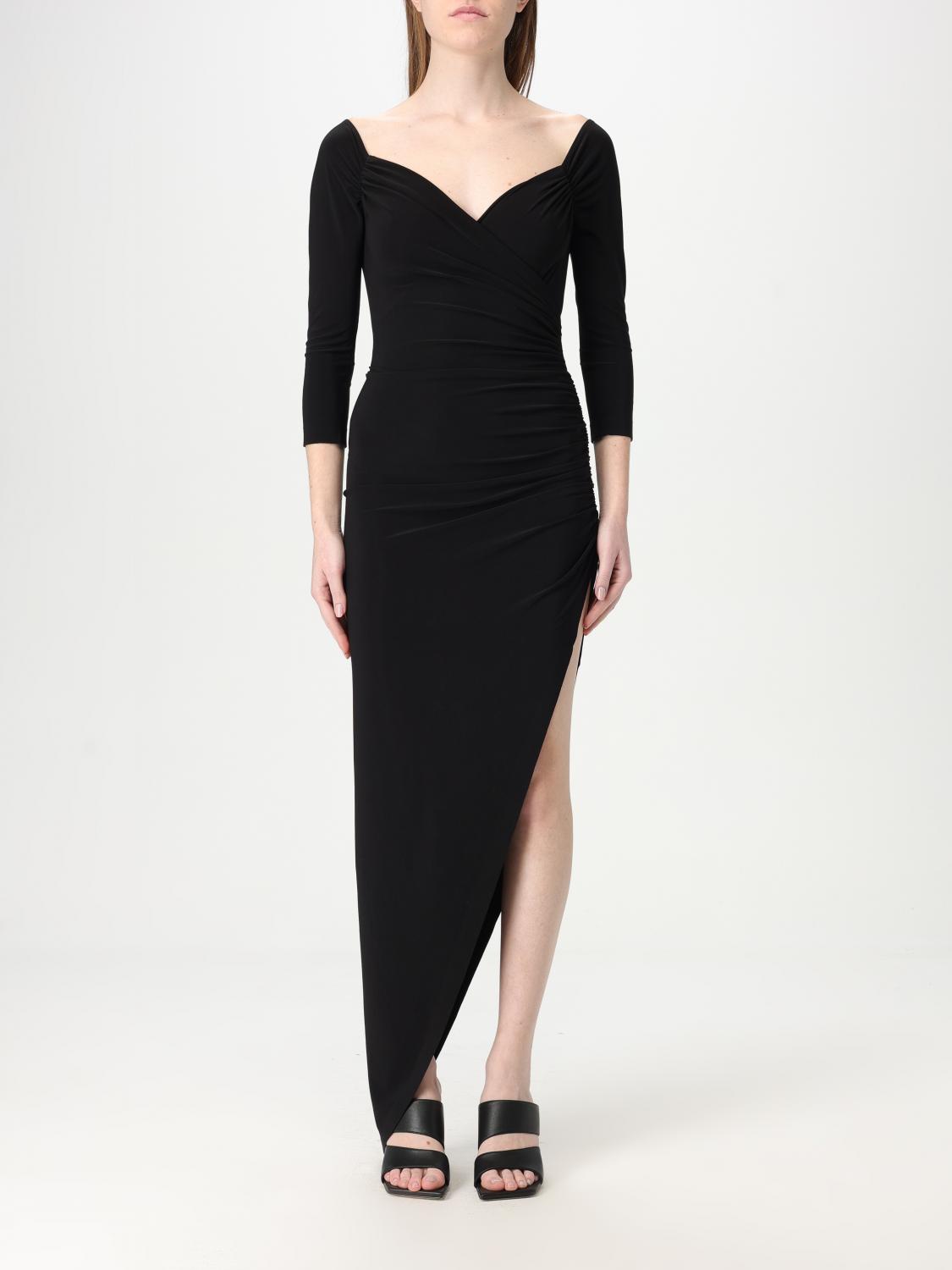 Norma Kamali Sweetheart Side Drape Stretch Velvet Gown In Black