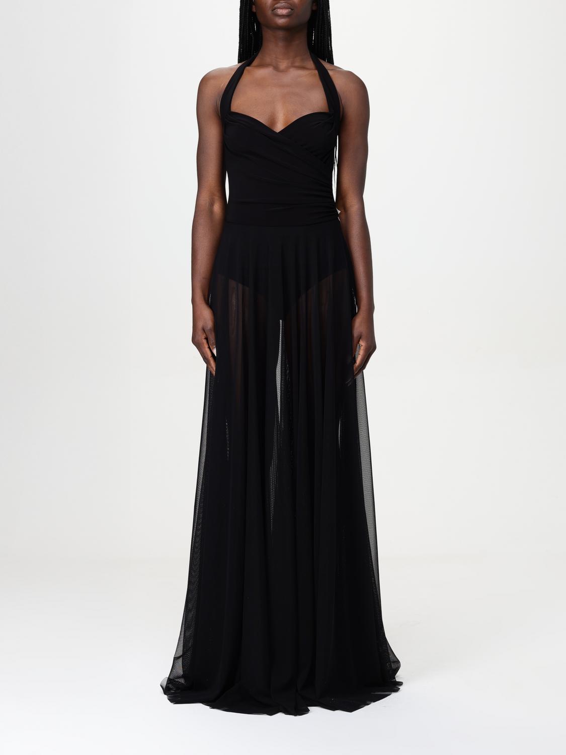 Shop Norma Kamali Dress Woman Color Black