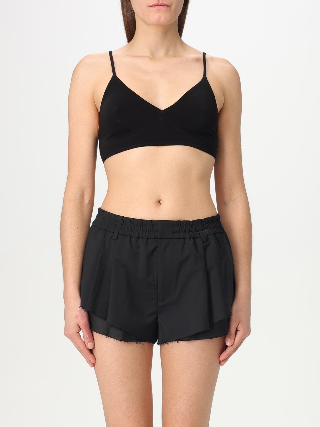 Norma Kamali Cropped Slip Bra Top In Black