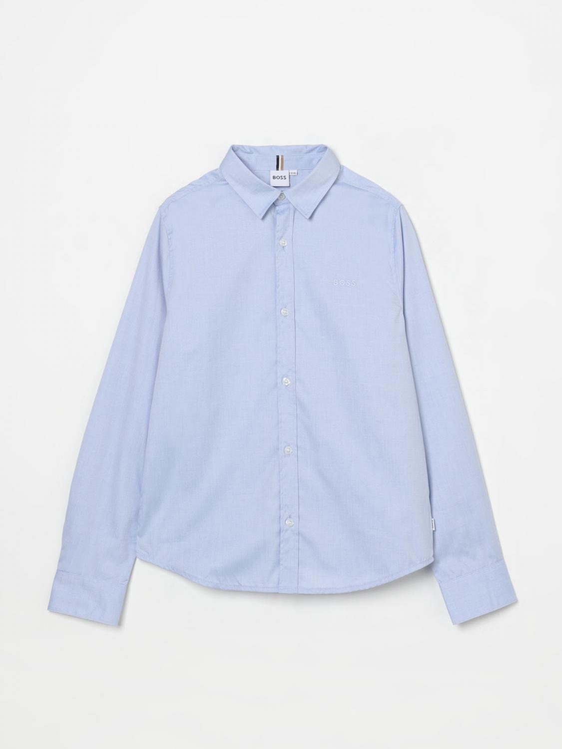 Hugo Boss Shirt Boss Kids Color Sky In Sky