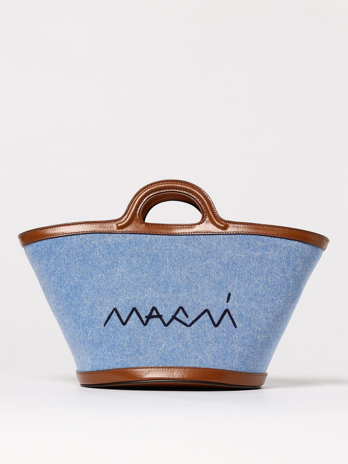 Shop Marni Handbag Woman Color Denim