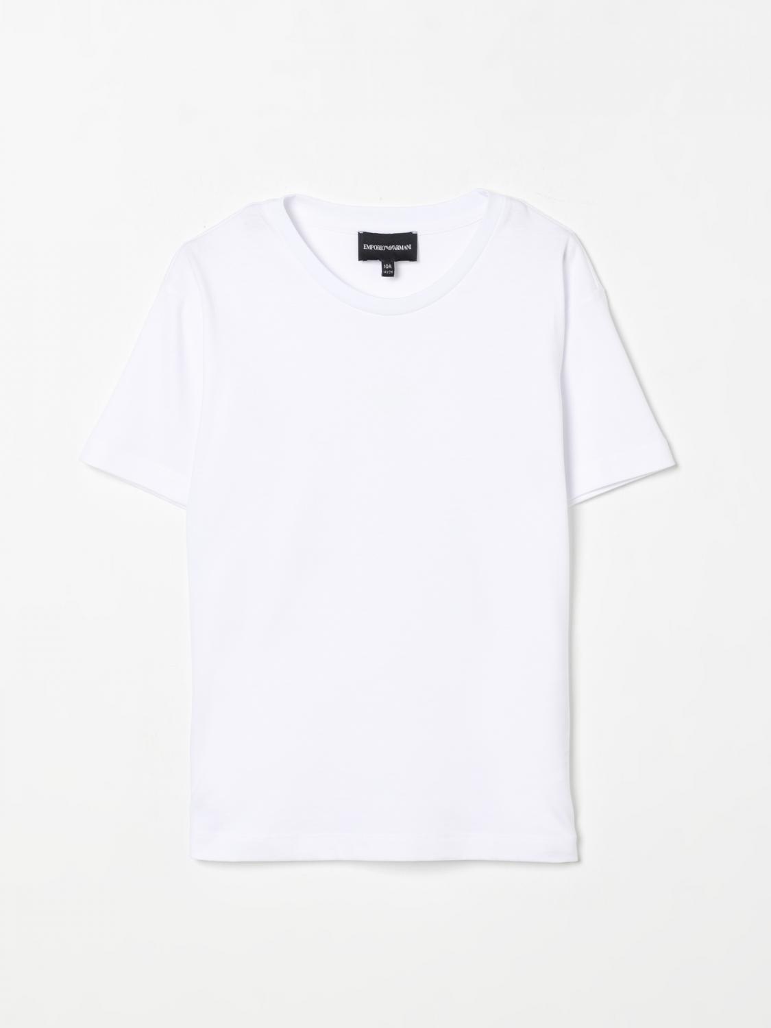 Shop Emporio Armani T-shirt Kids Color White