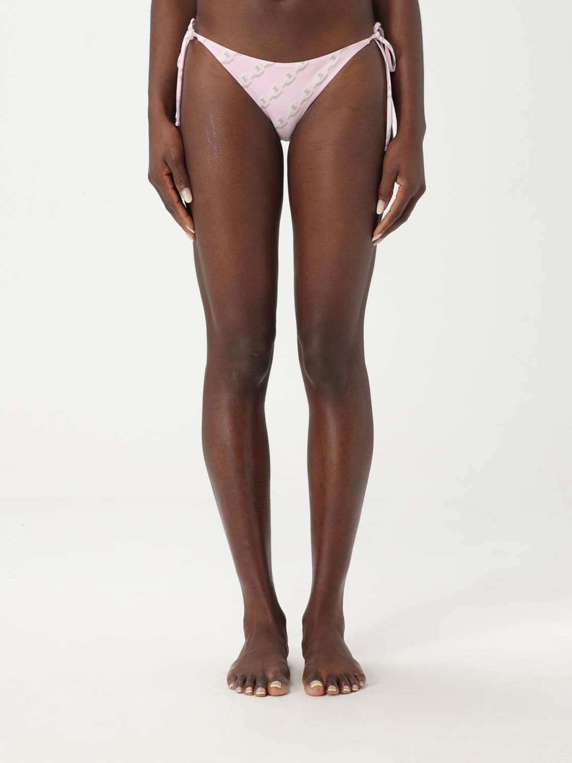 Versace Treasure Printed Bikini Bottoms In Pink
