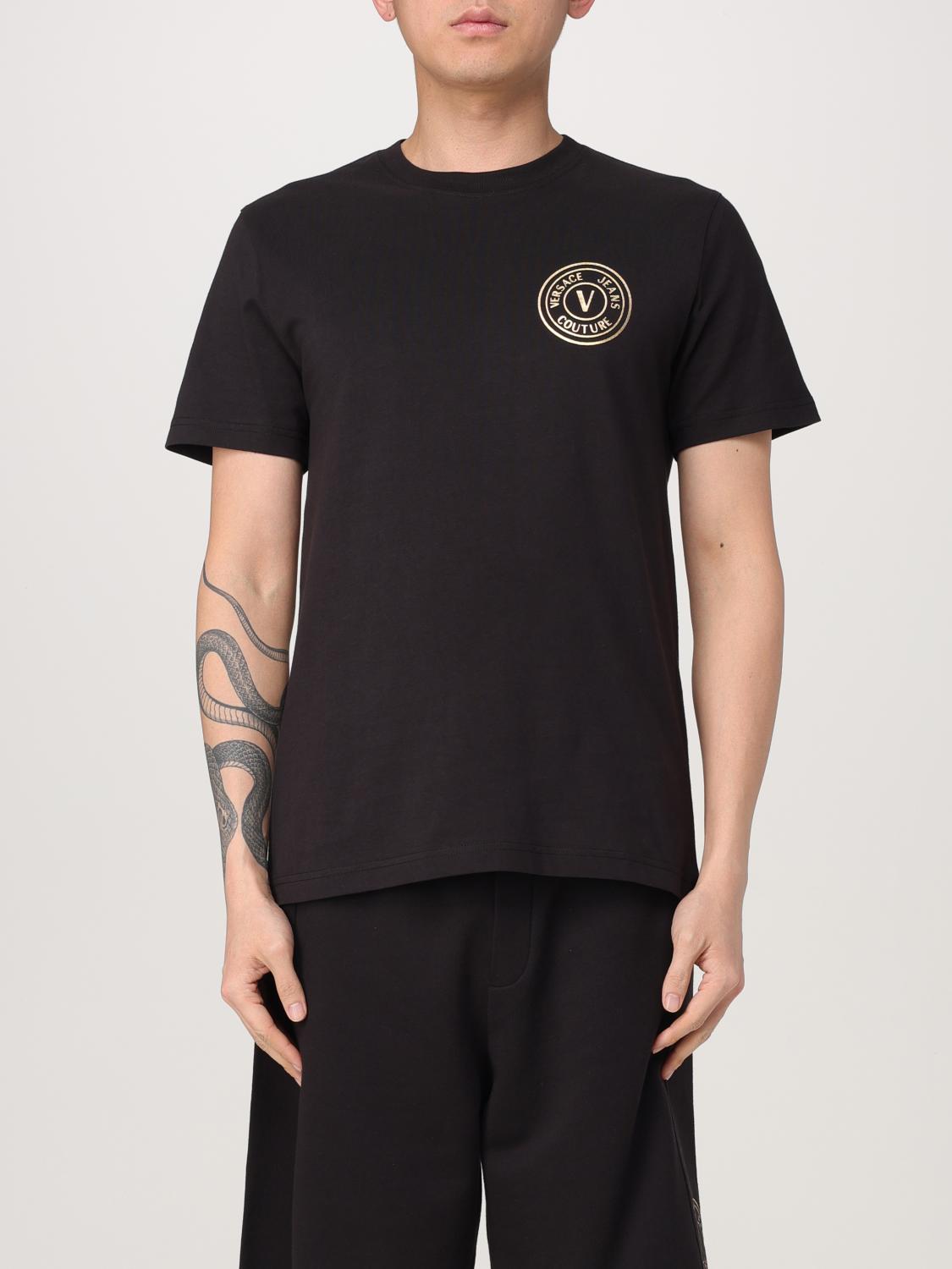 Shop Versace Jeans Couture T-shirt Men Color Gold