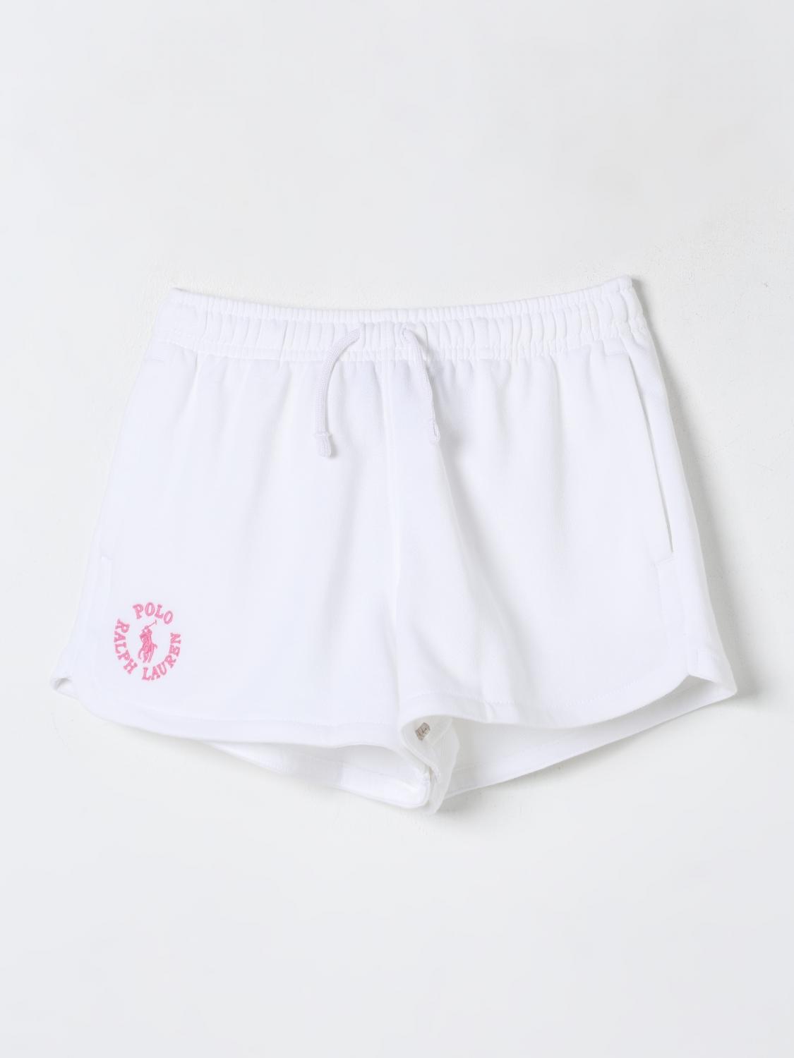 Polo Ralph Lauren Girls Athletic Logo Shorts In Weiss