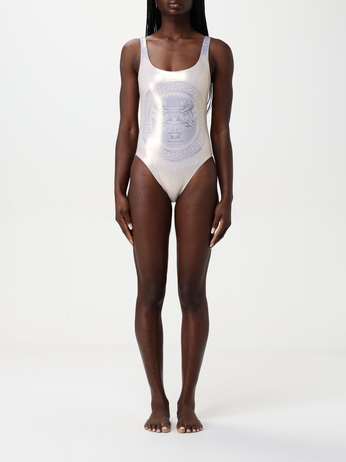 Shop Versace Swimsuit Woman Color Gold