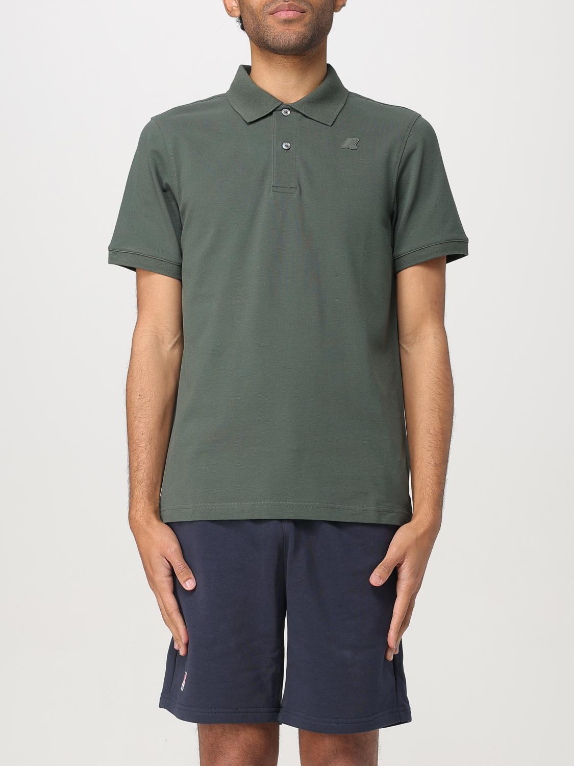 K-way Polo Shirt Men Color Grass Green In Grass Green