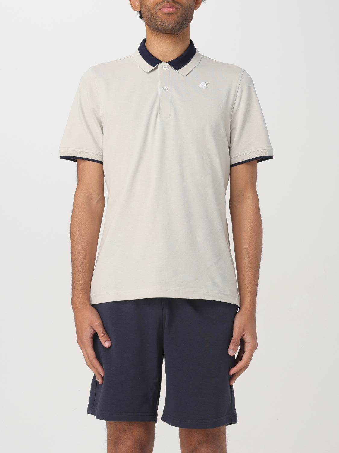 Shop K-way Polo Shirt Men Color Beige