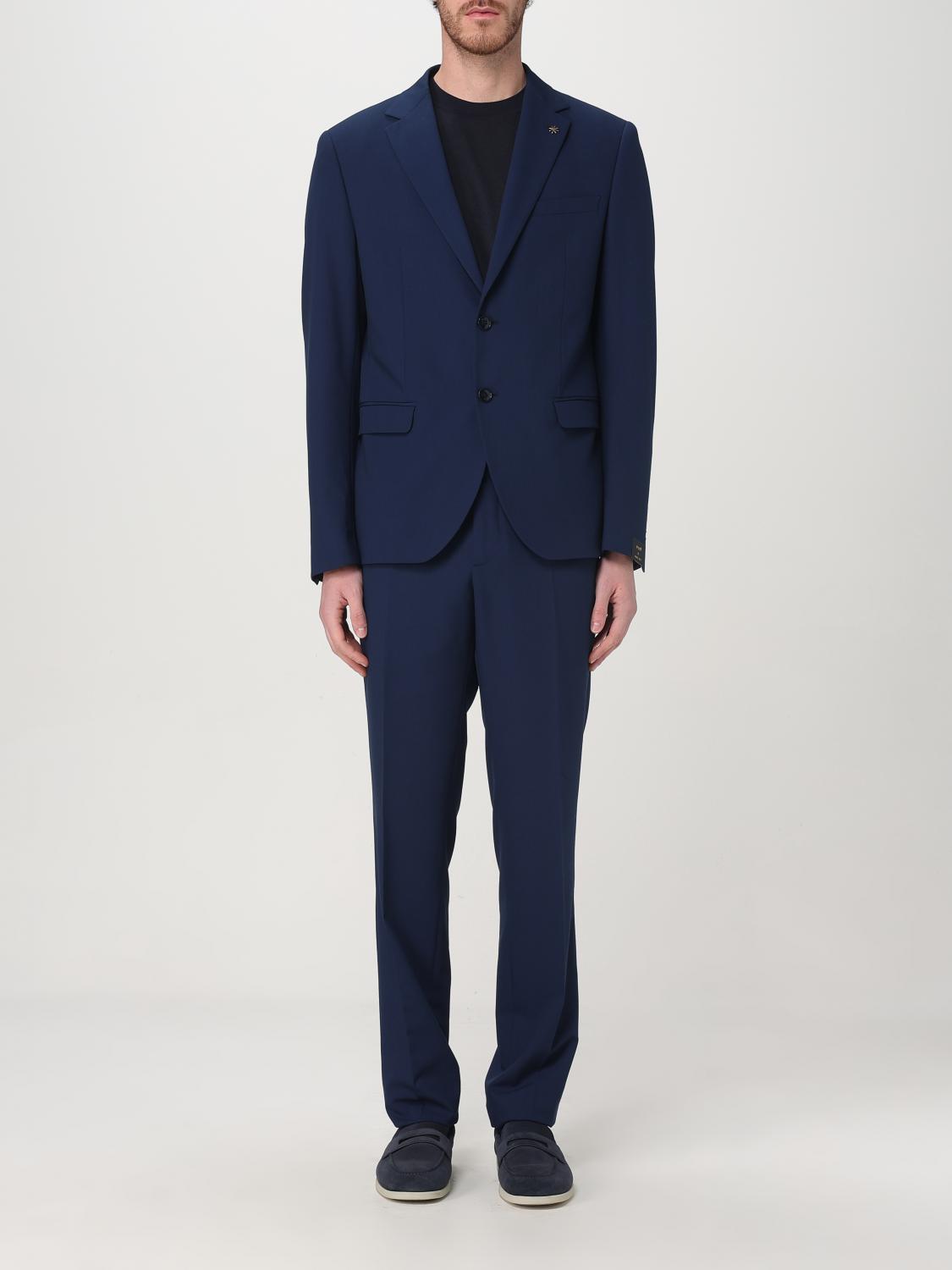 Manuel Ritz Suit Men Color Blue 1 In Blue