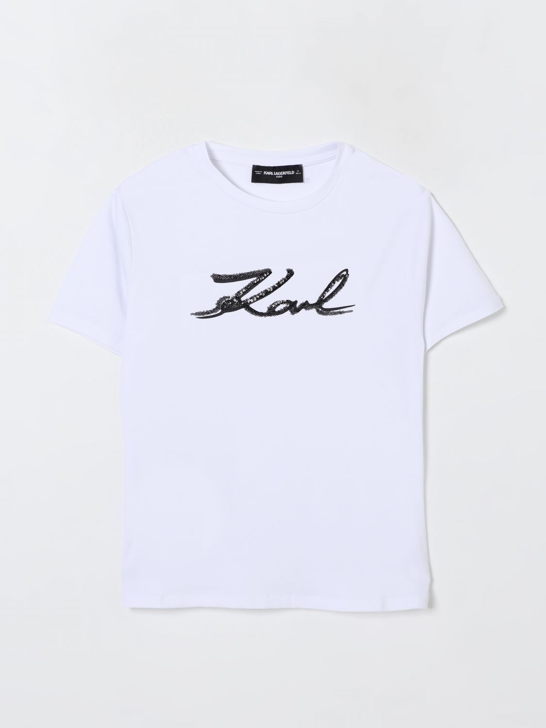Karl Lagerfeld T-shirt Mit Logo-print In White