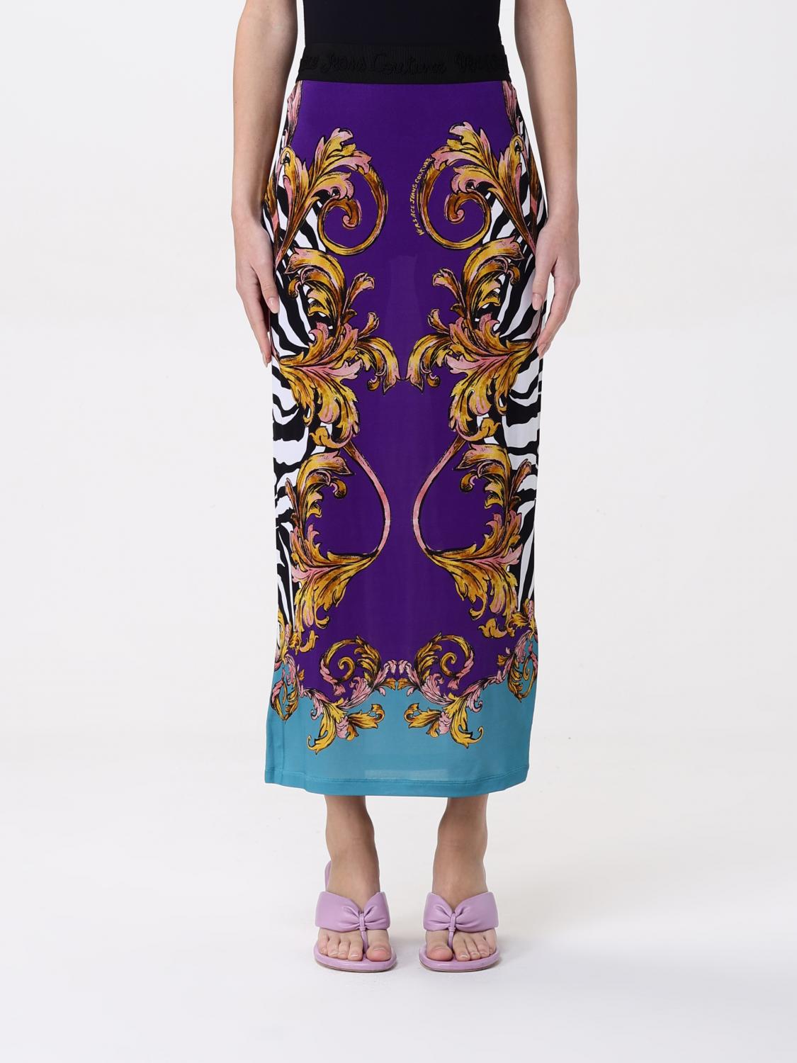 Versace Jeans Couture Skirt Woman Color Multicolor In Multicolor