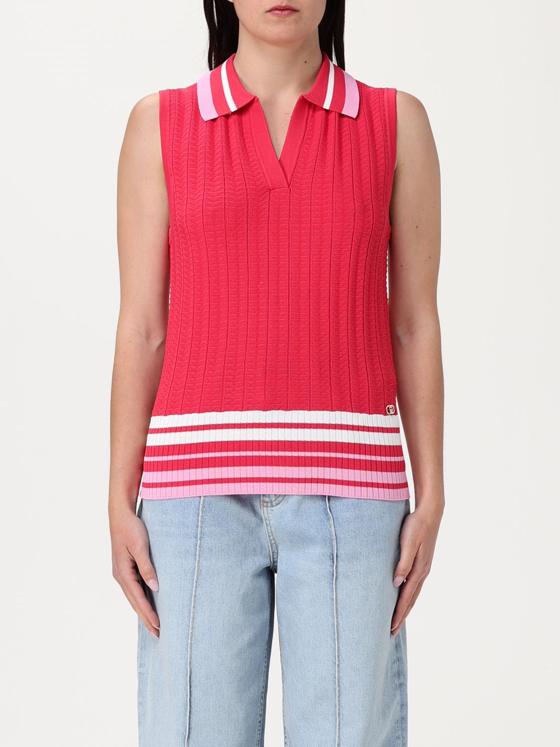 Liu •jo Waistcoat Liu Jo Woman Color Fuchsia