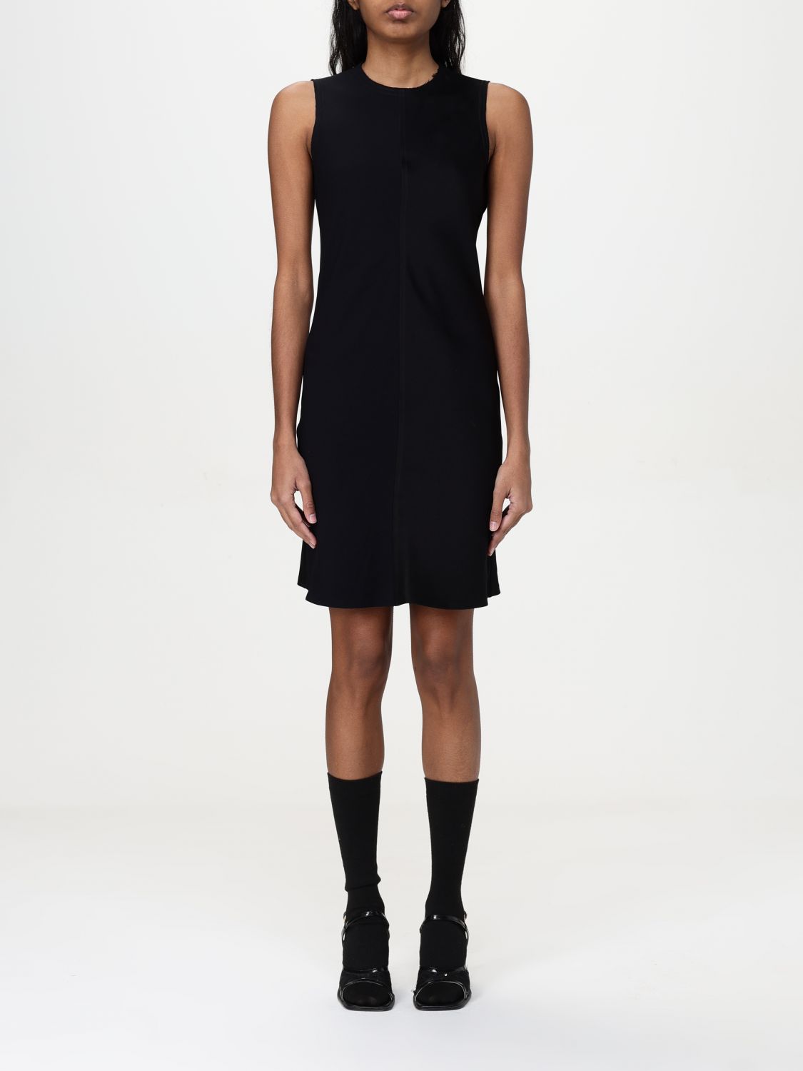 Shop Ami Alexandre Mattiussi Dress Ami Paris Woman Color Black