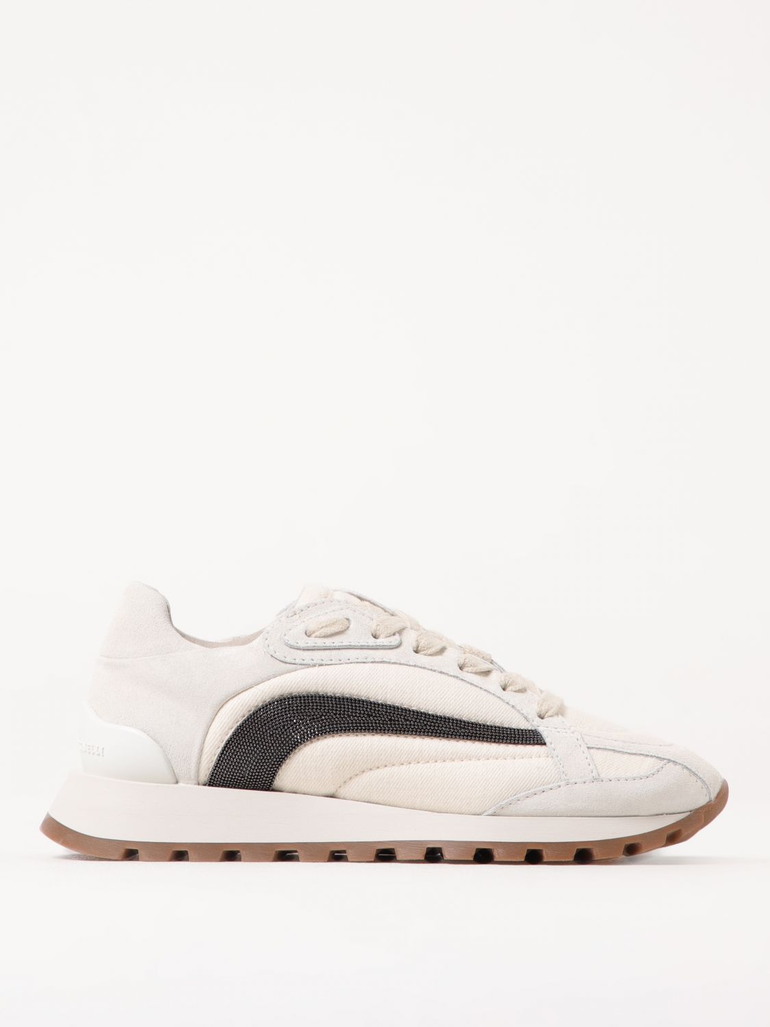 Brunello Cucinelli Sneakers Woman Color Grey In Grey