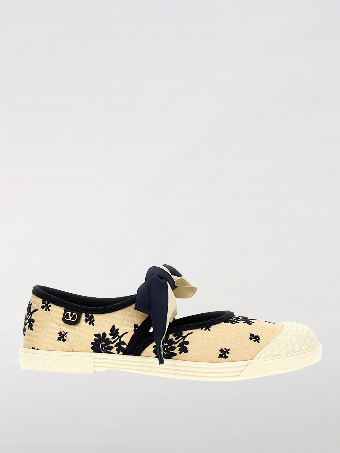Valentino Bay By Bay Ballerina Rubber-trimmed Printed Silk-jacquard Sneakers In Multicolor