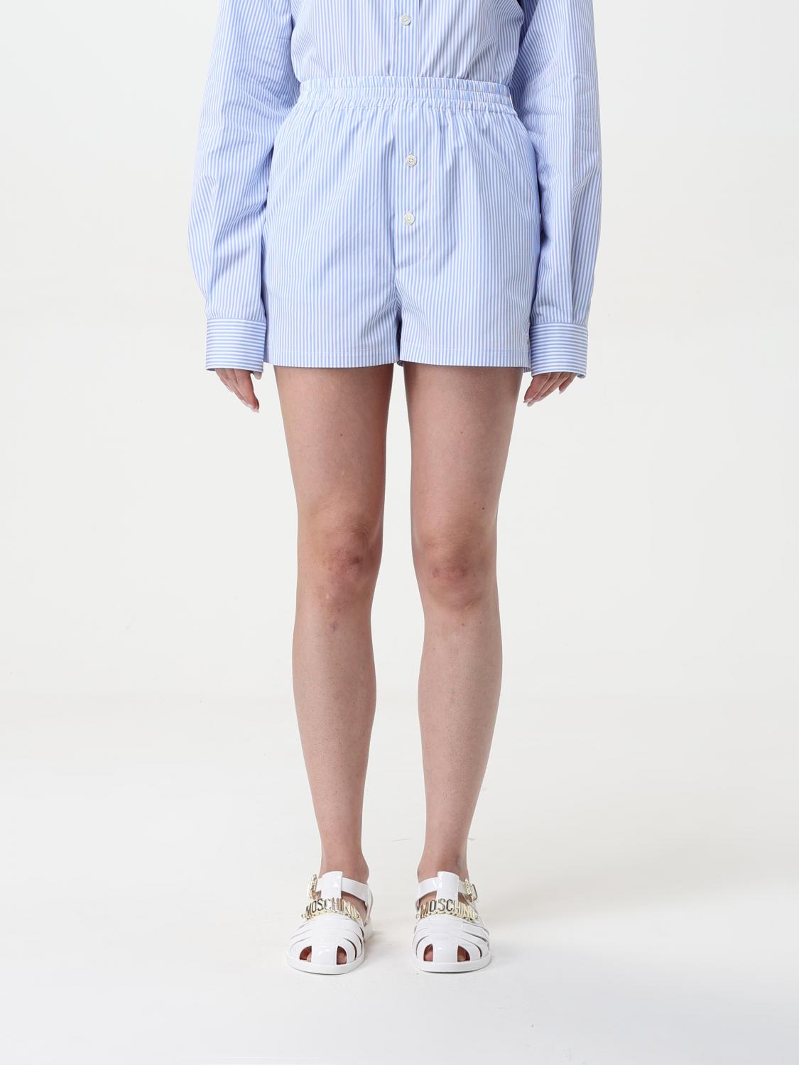 MOSCHINO COUTURE Striped cotton shorts