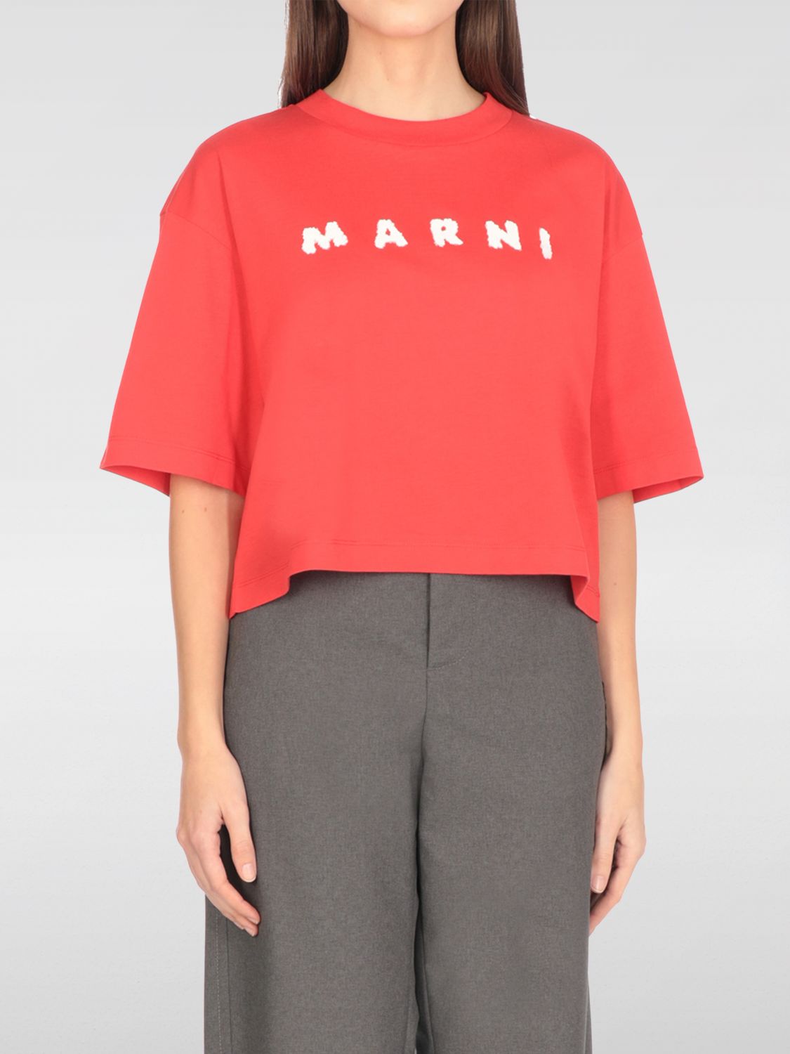 Shop Marni T-shirt Woman Color Orange