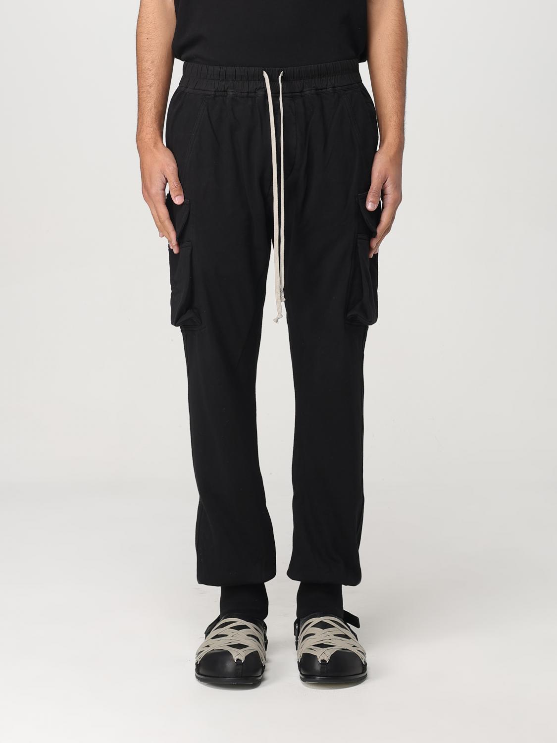 Rick Owens Drkshdw Cotton Twill Creatch Cargo Drawstring In Black