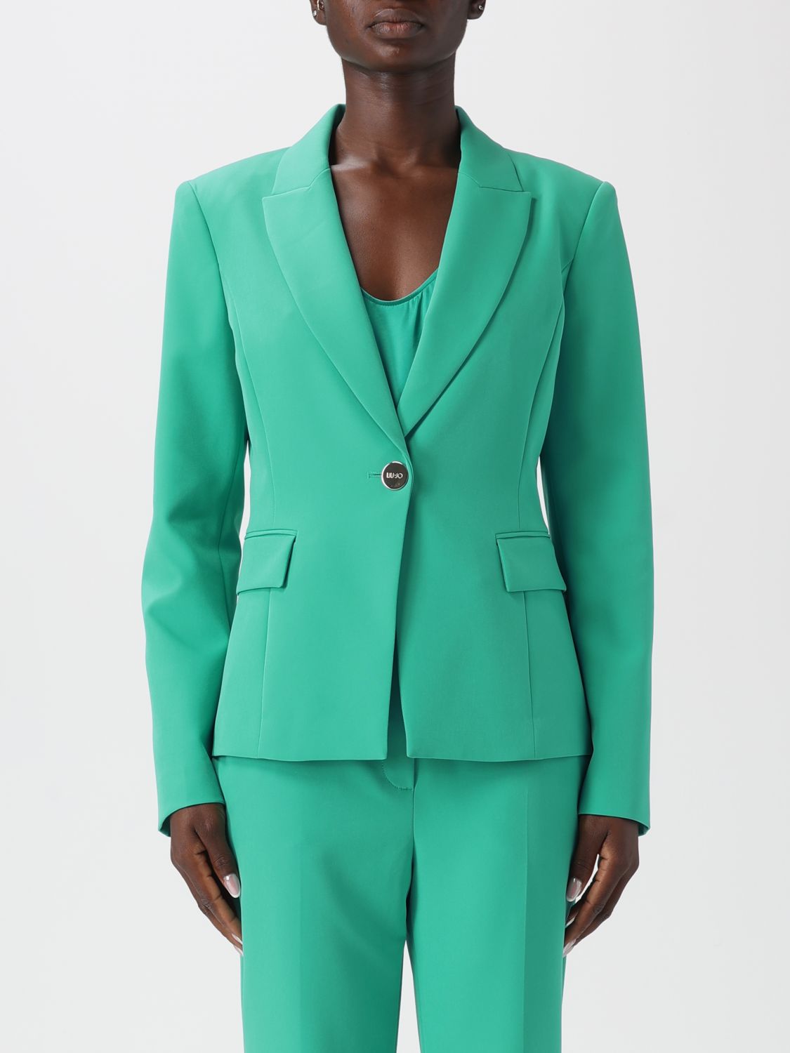 Liu •jo Jacket Liu Jo Woman Color Green In Animal Print