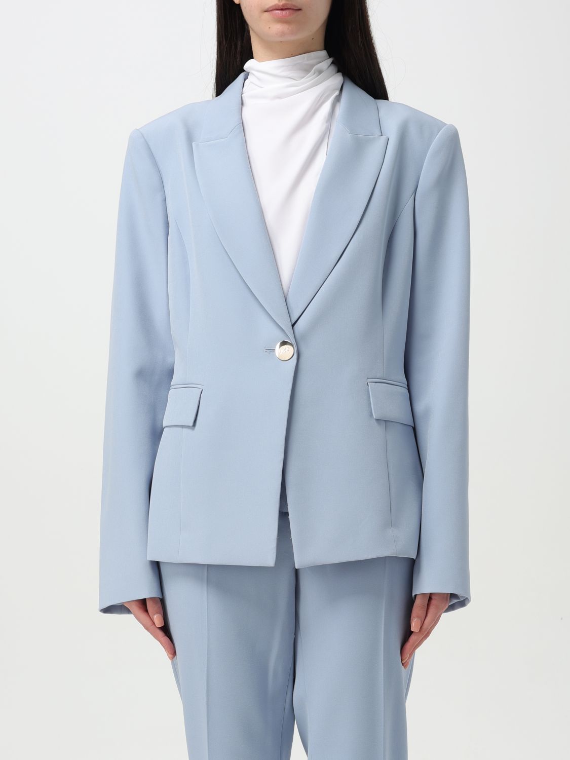 LIU •JO BLAZER LIU JO WOMAN COLOR SKY BLUE G60428016