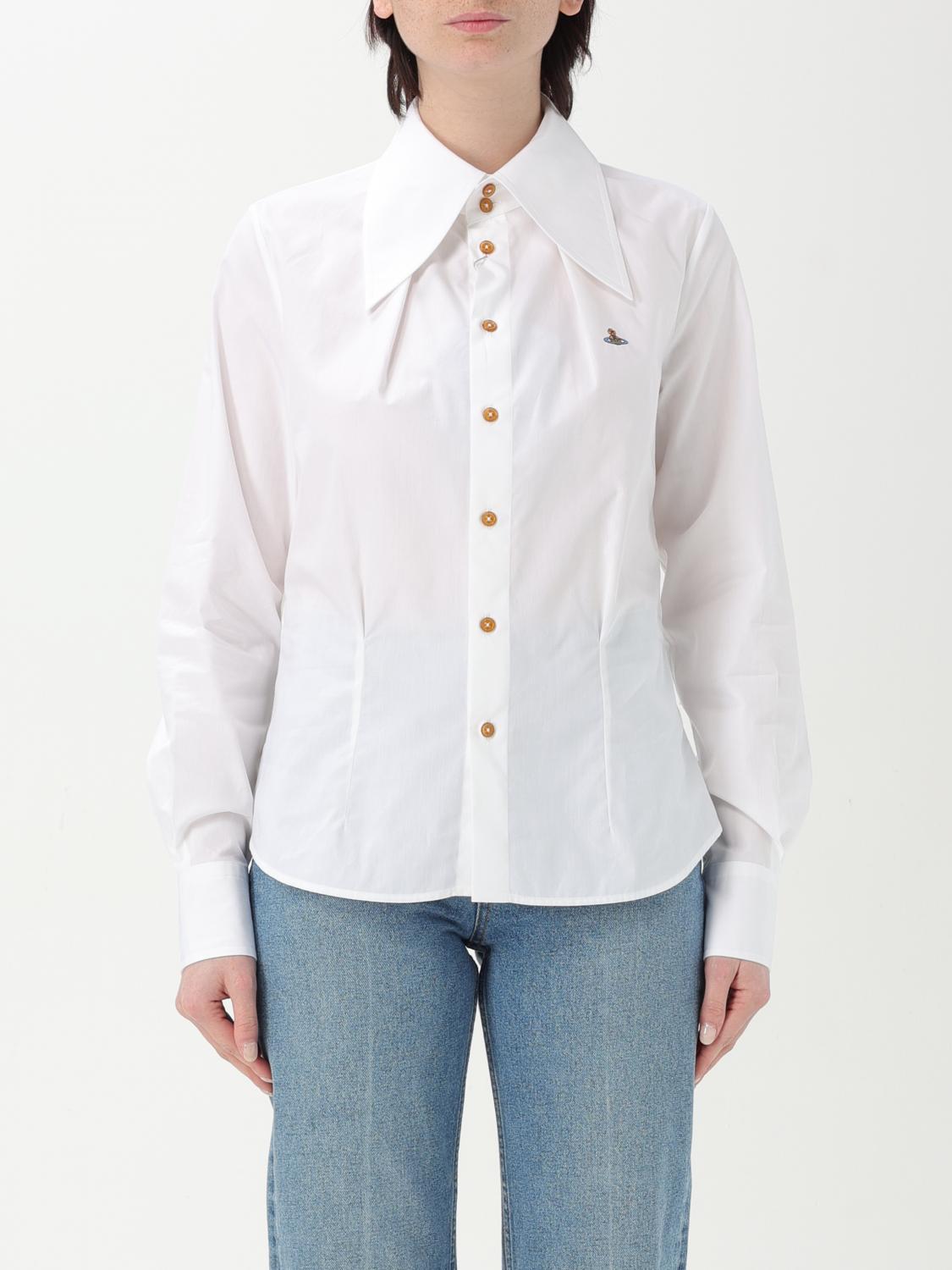 Vivienne Westwood Deconstructed Button-up Shirt In White