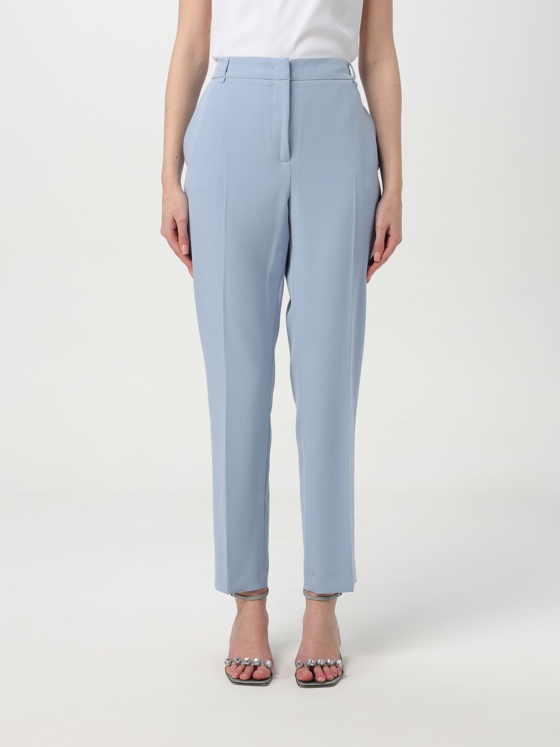 Shop Liu •jo Pants Liu Jo Woman Color Sky Blue