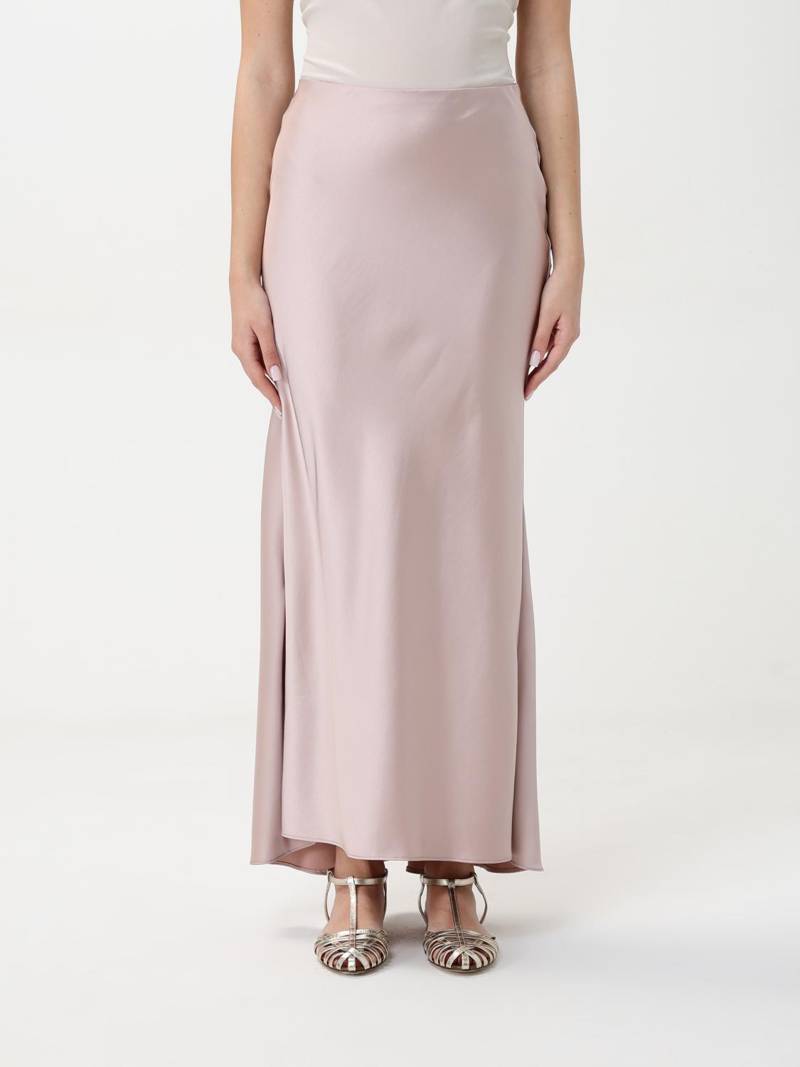 Liu •jo Liu Jo Zipped Satin Maxi Skirt In Pink
