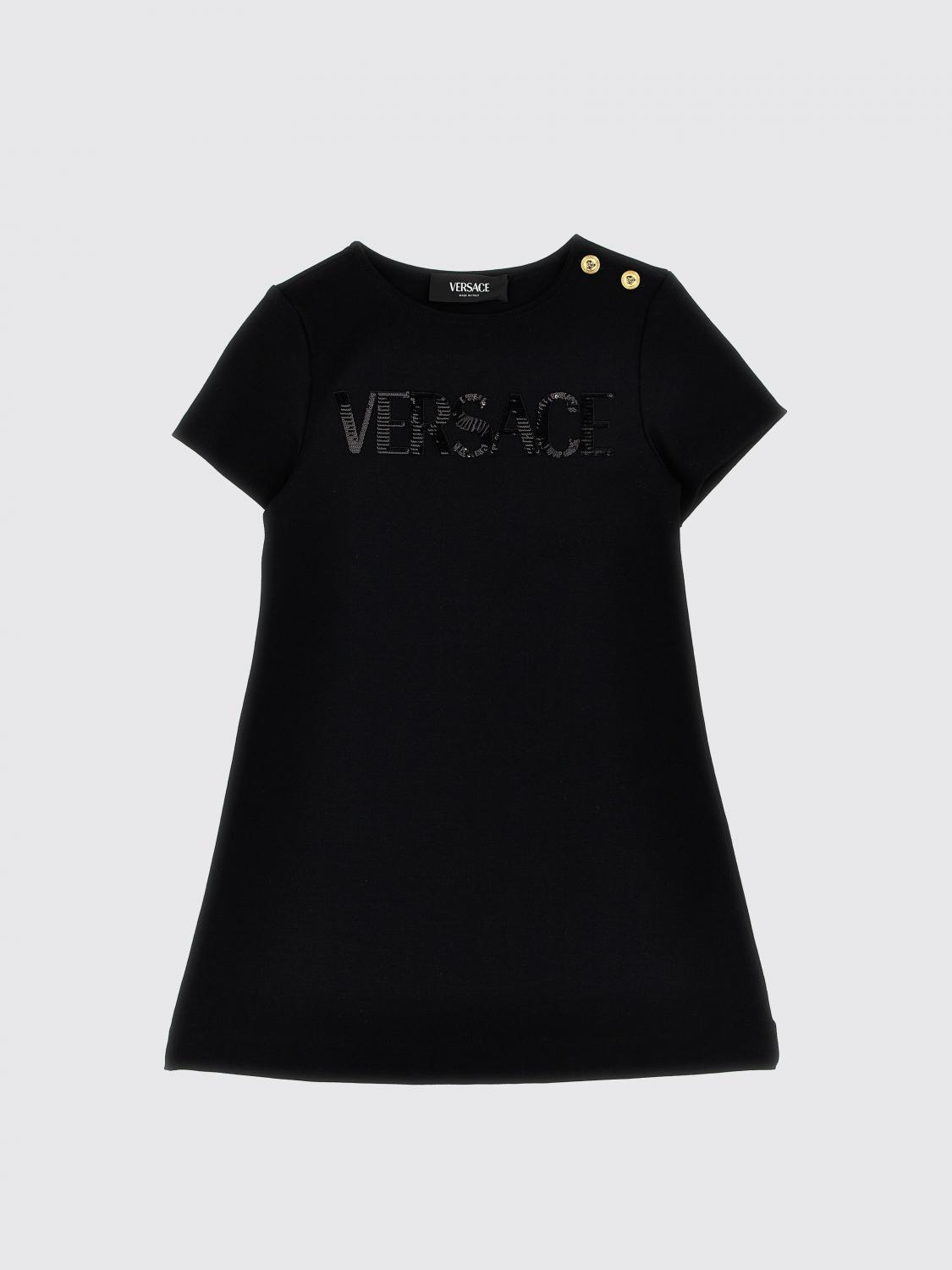 Versace Romper Kids Color Black In Black