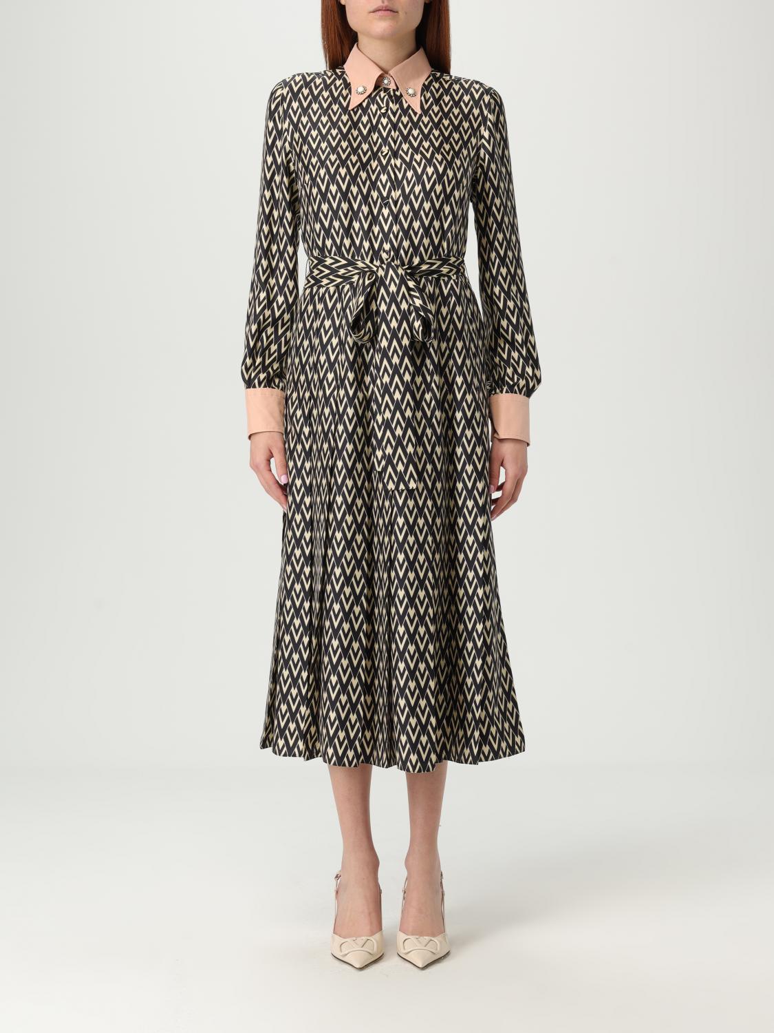 Valentino Toute La V Twill Midi Dress
