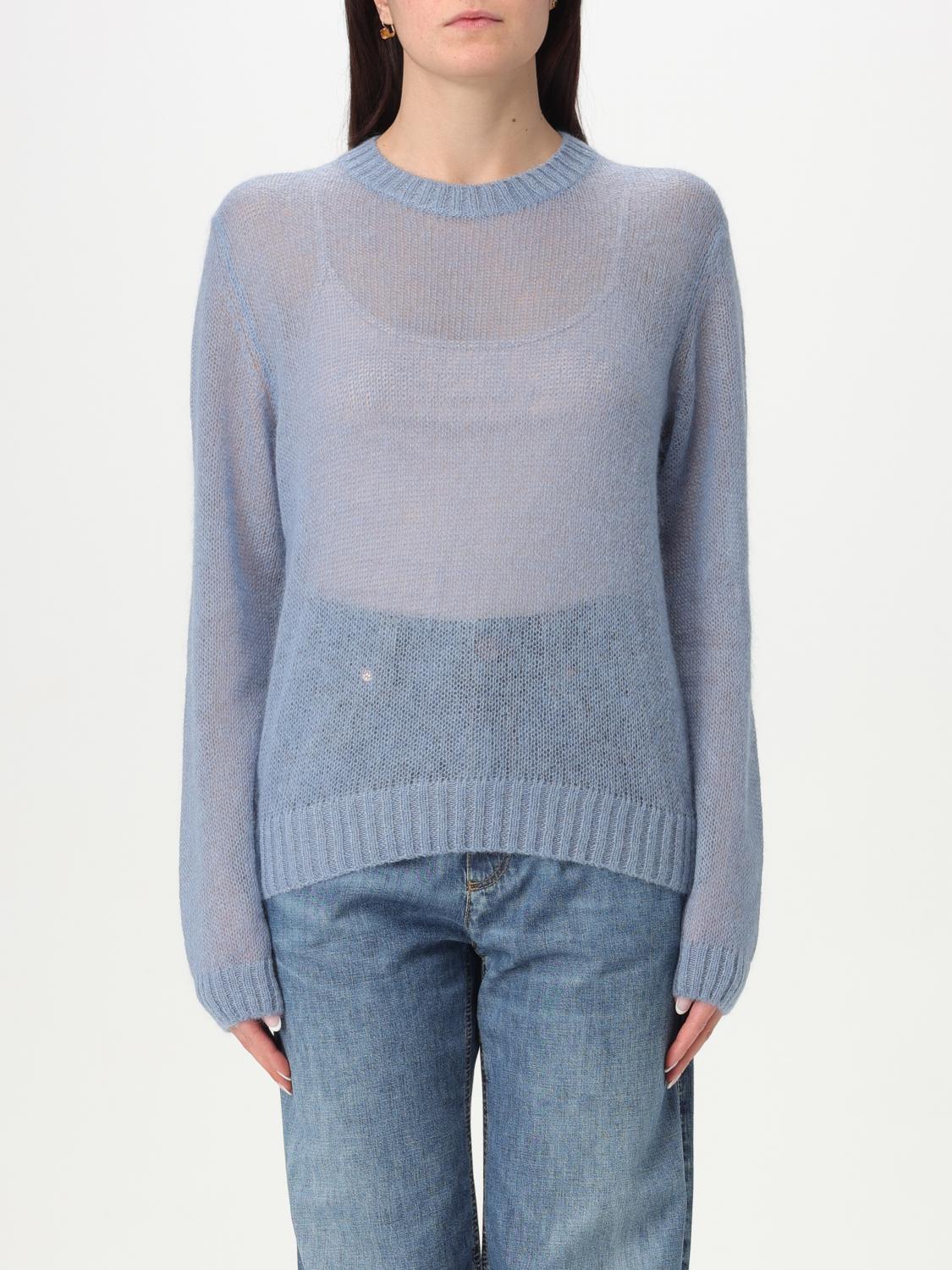 Brunello Cucinelli Mohair Sweater Sweaters And Cardigans In Blue