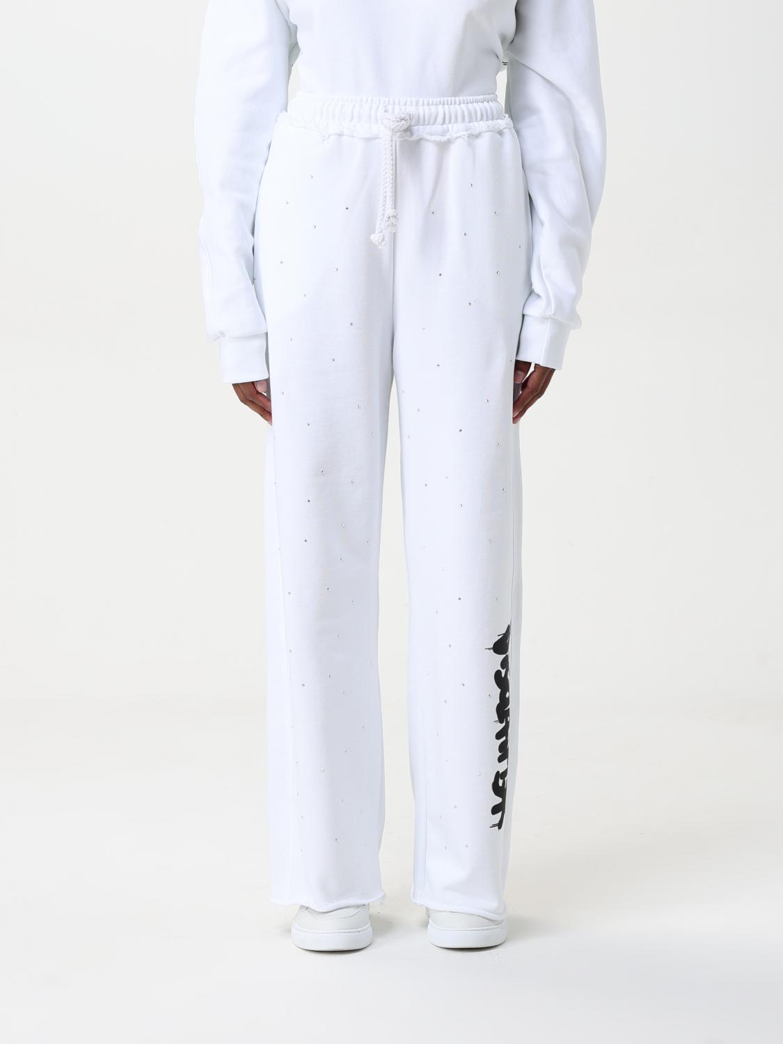 Disclaimer Pants Woman Color White In White