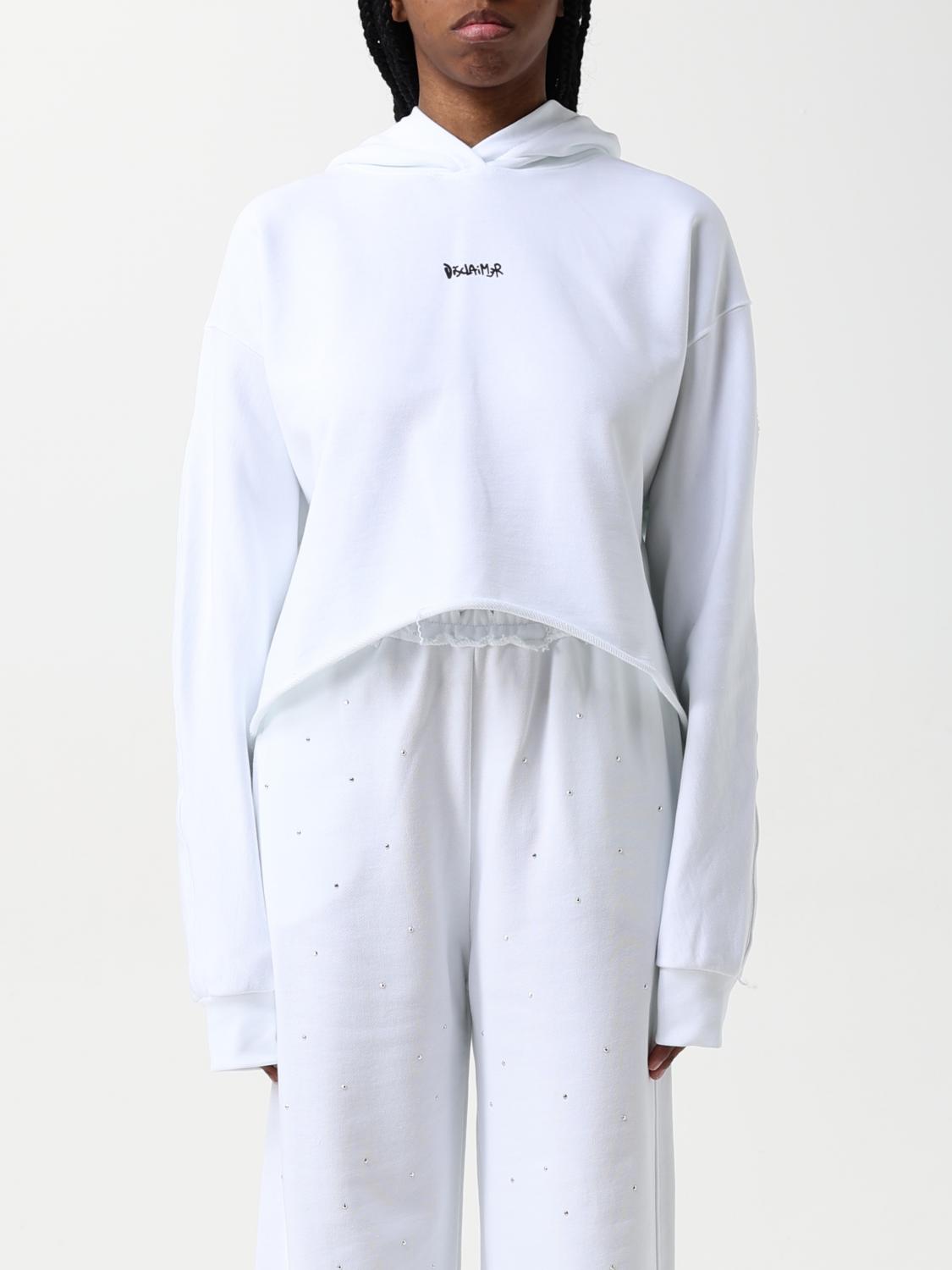 Disclaimer Sweatshirt Woman Color White In White