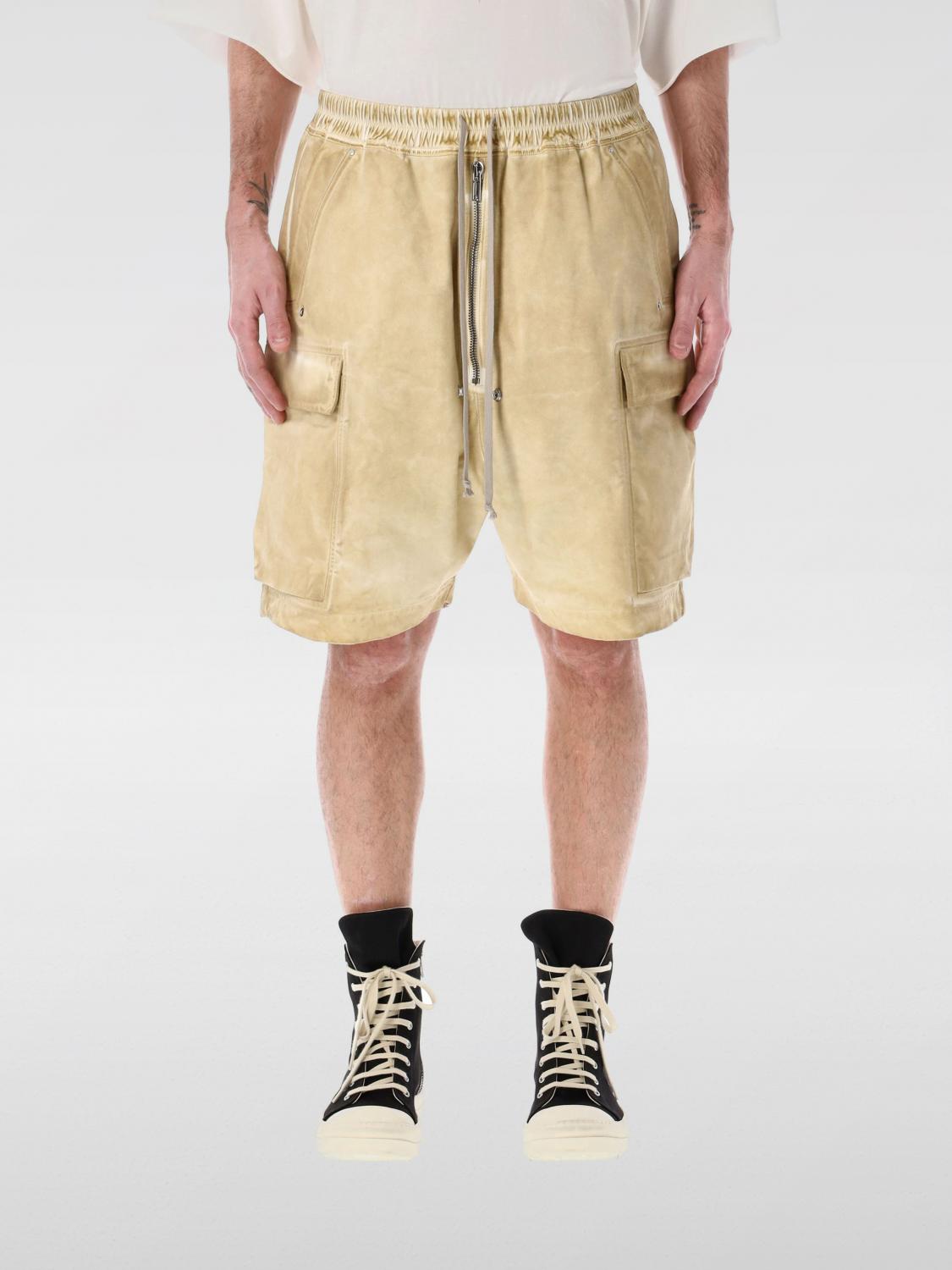 Rick Owens Drkshdw Drkshdw By Rick Owens Beige Cargobela Shorts In Beige