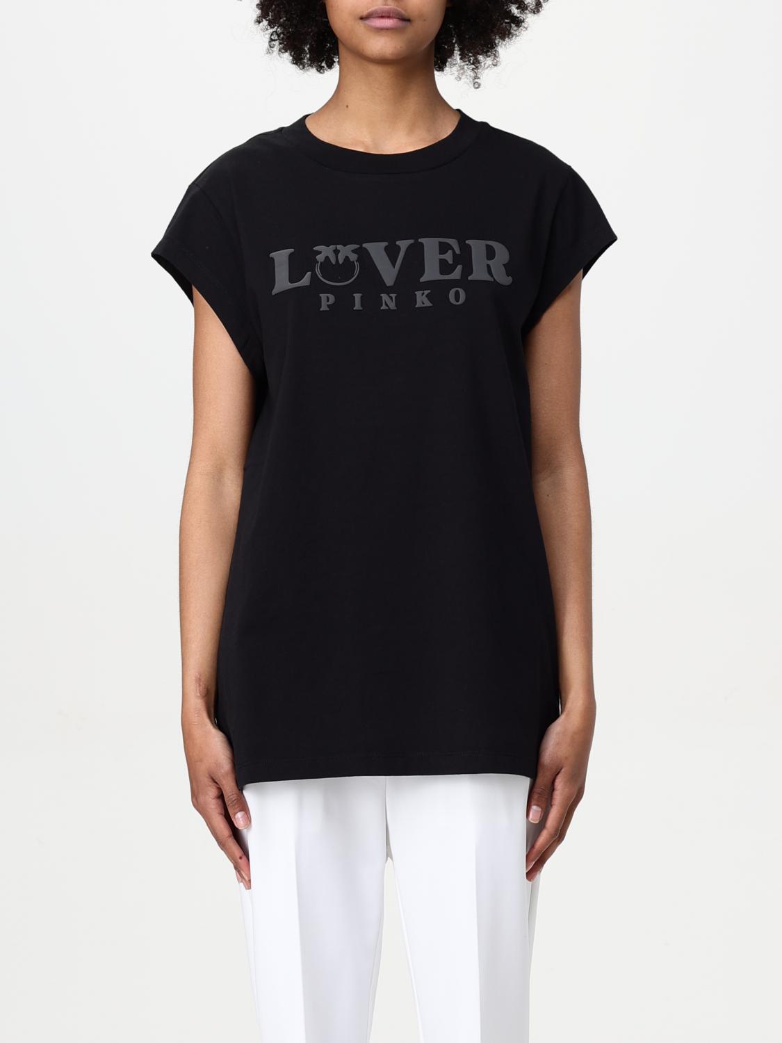 Pinko T-shirt Woman Color Black In Black
