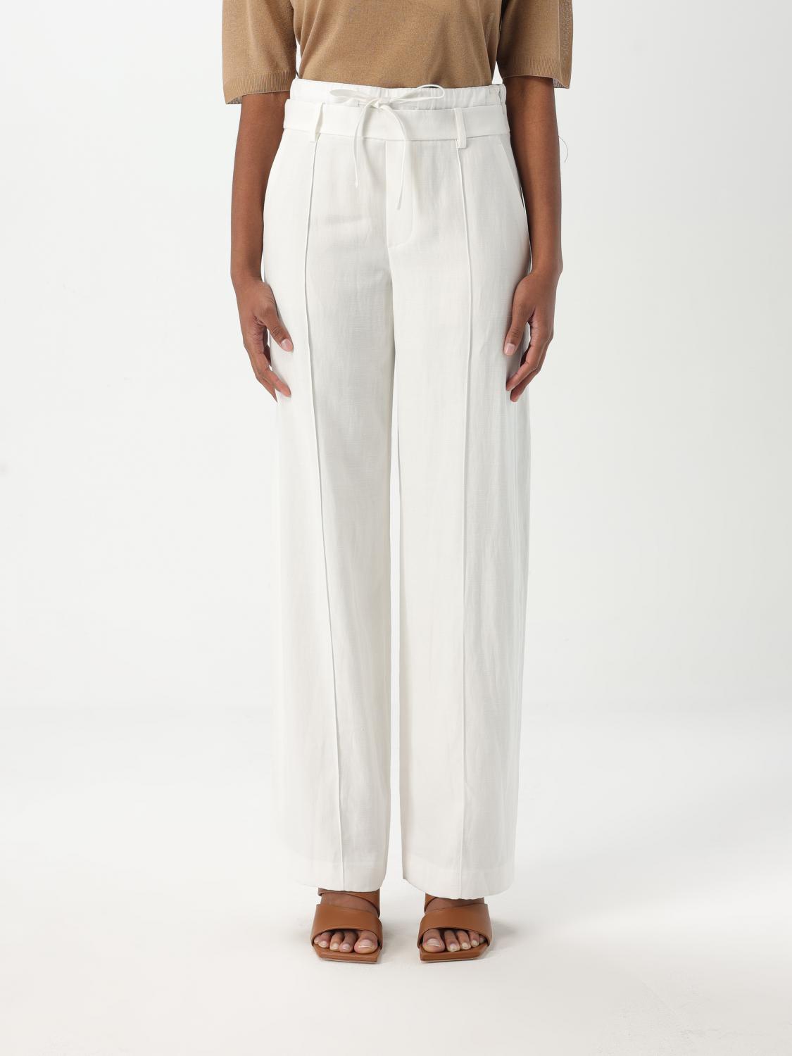 Shop Vince Pants Woman Color White
