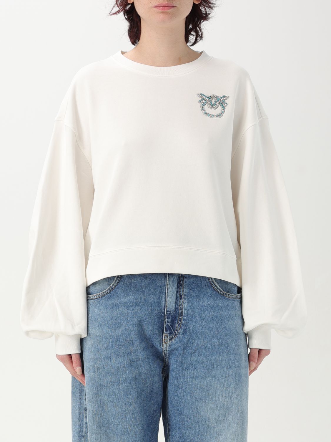 Pinko Ceresolelogo Sweatshirt In White