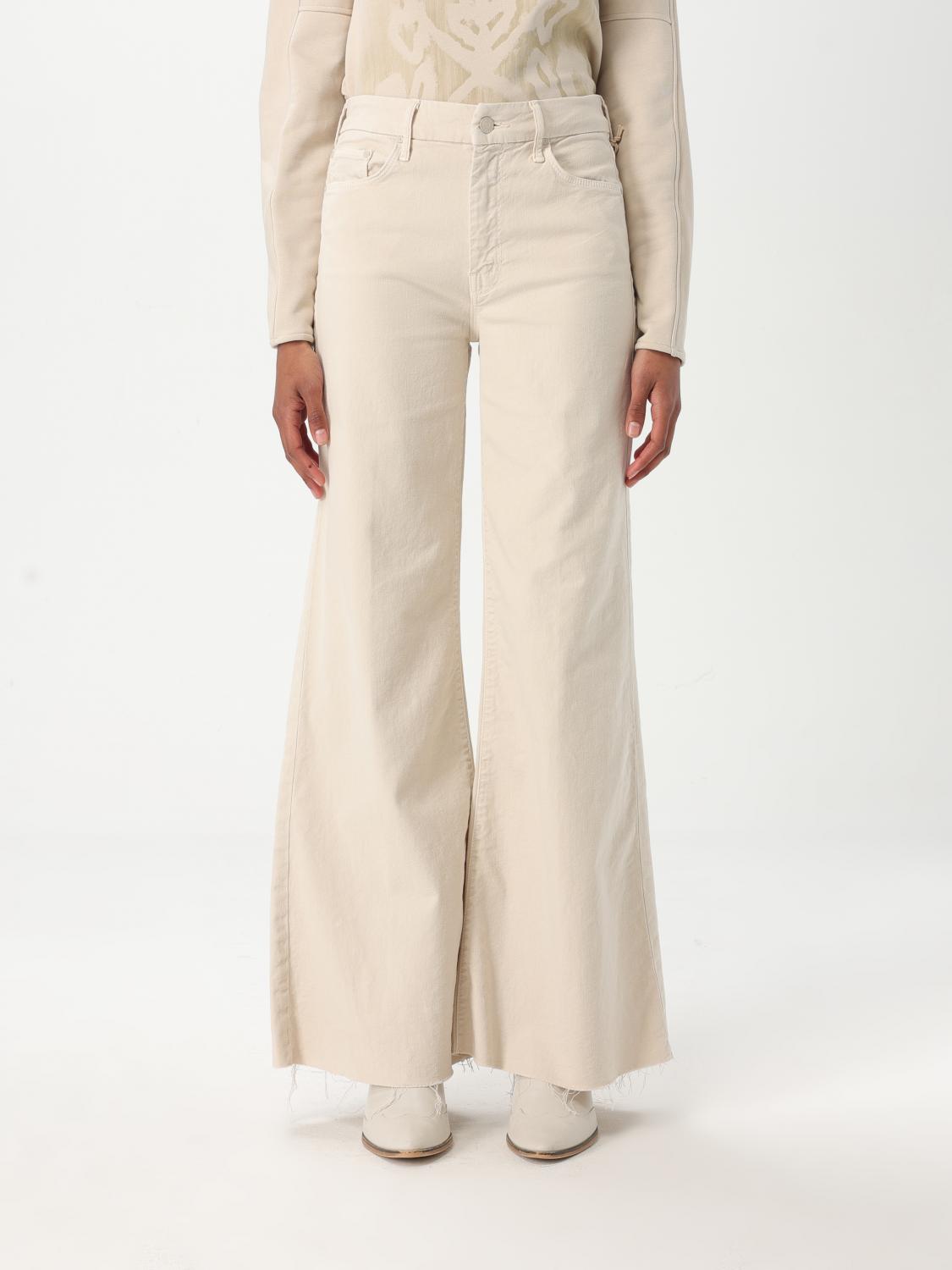 Mother Jeans  Woman Color Yellow Cream In Yellow Cream