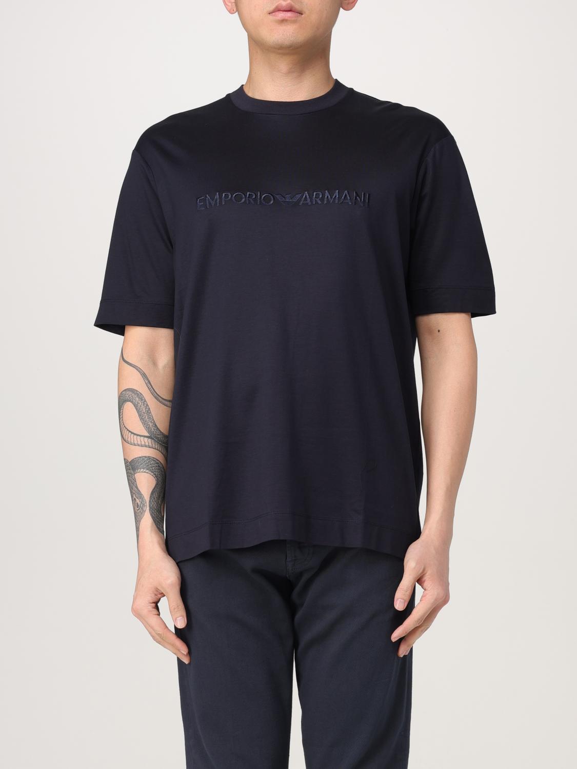 Emporio Armani T-shirt Men Color Blue In Blue