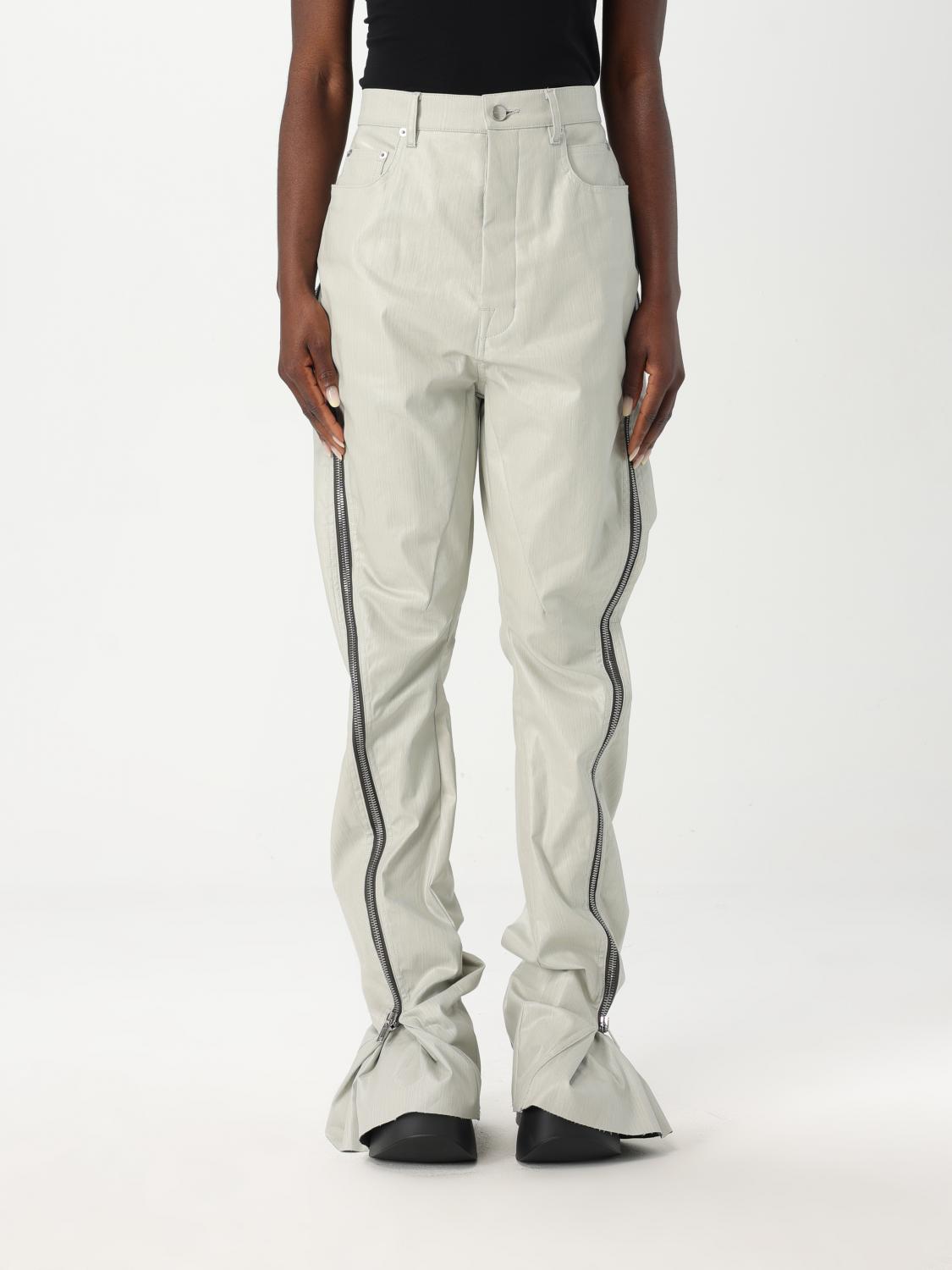 Rick Owens Jeans Woman Color Grey In Grey
