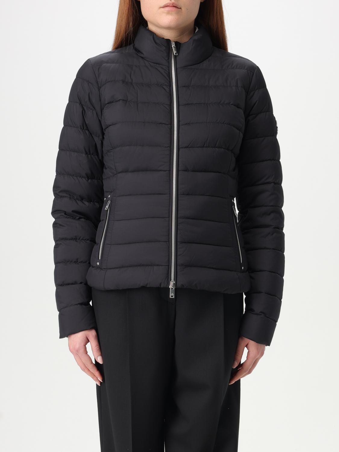 Moose Knuckles Gemma Air Down Slim Puffer Jacket In Black
