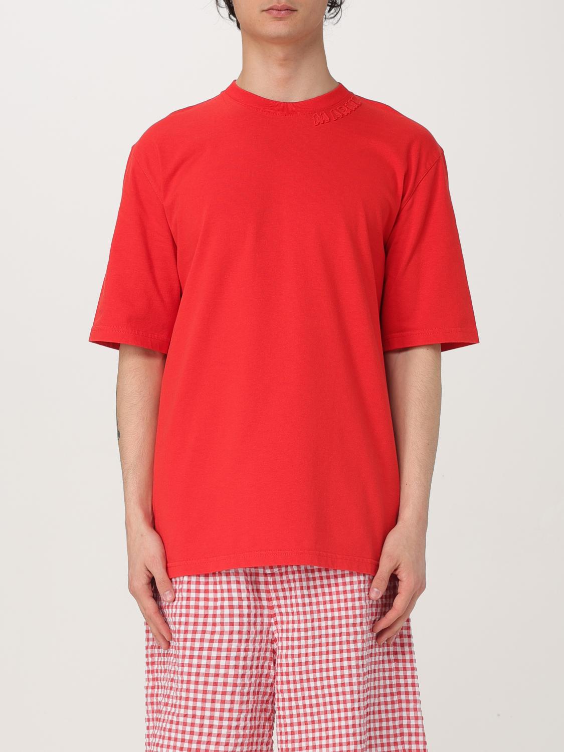 Marni Crewneck T-shirt Short Sleeves In Red