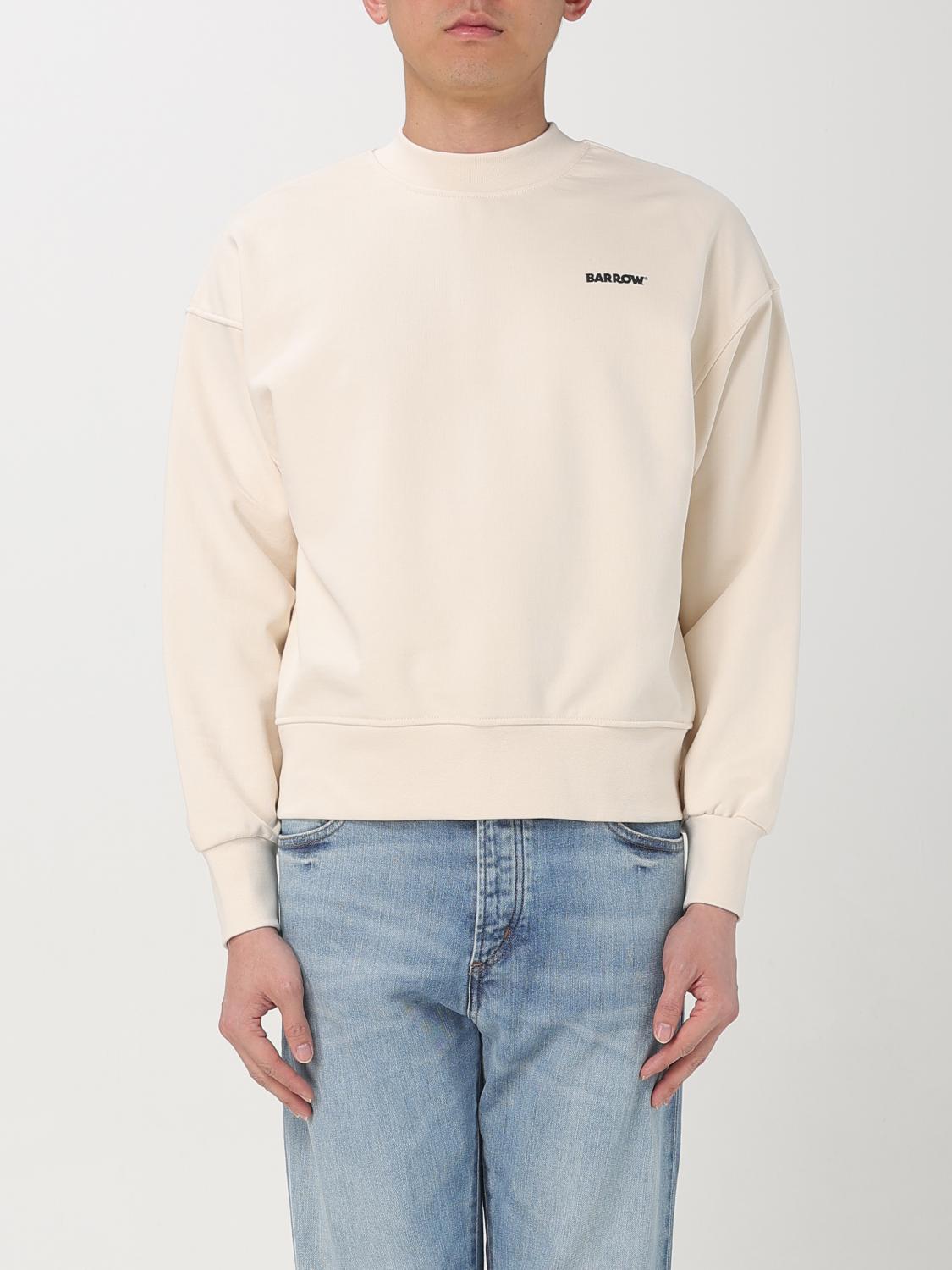 Barrow Cotton Sweatshirt With Iconic Charm In White